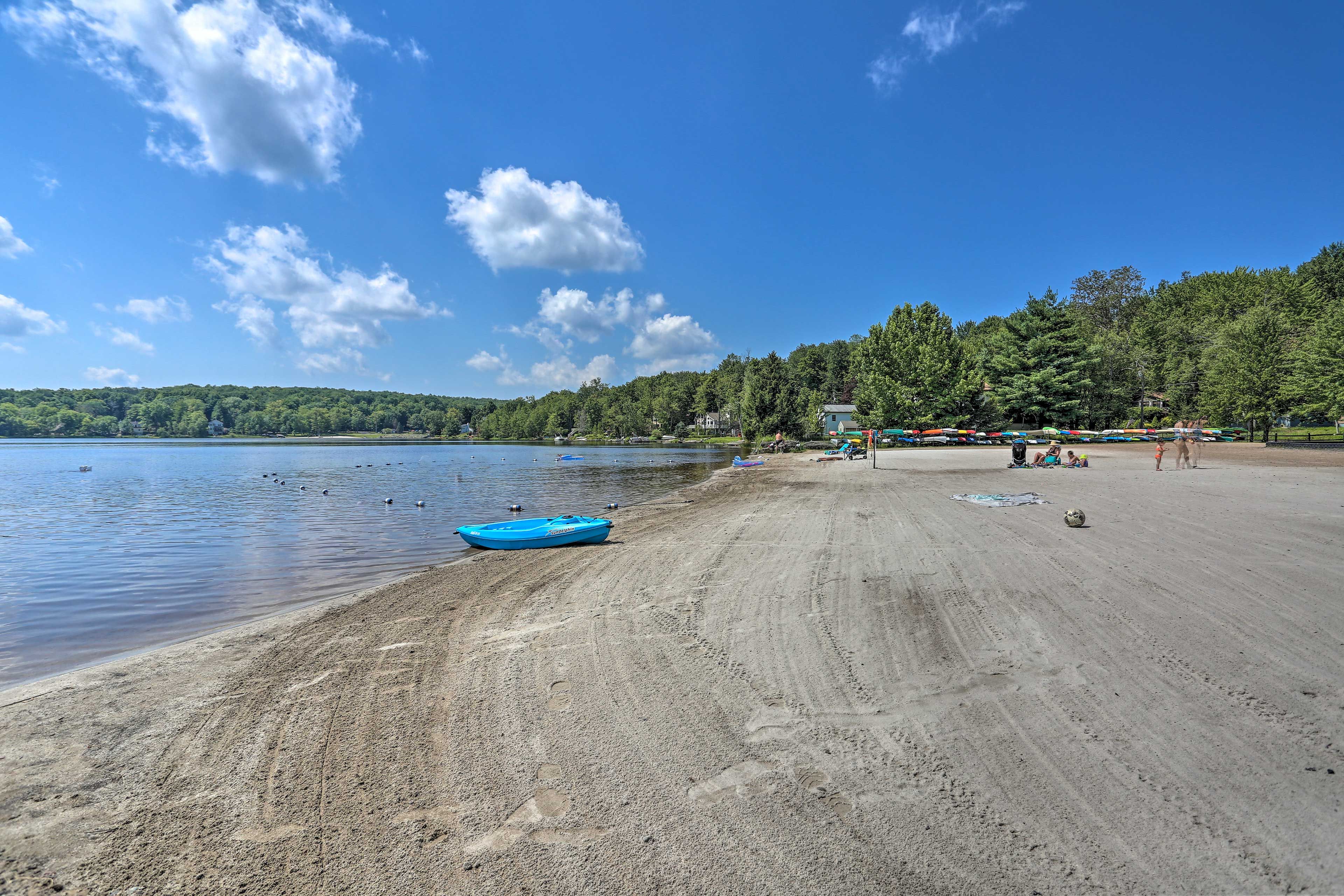 Take a kayak out on the lake and explore the coastal reeds!
