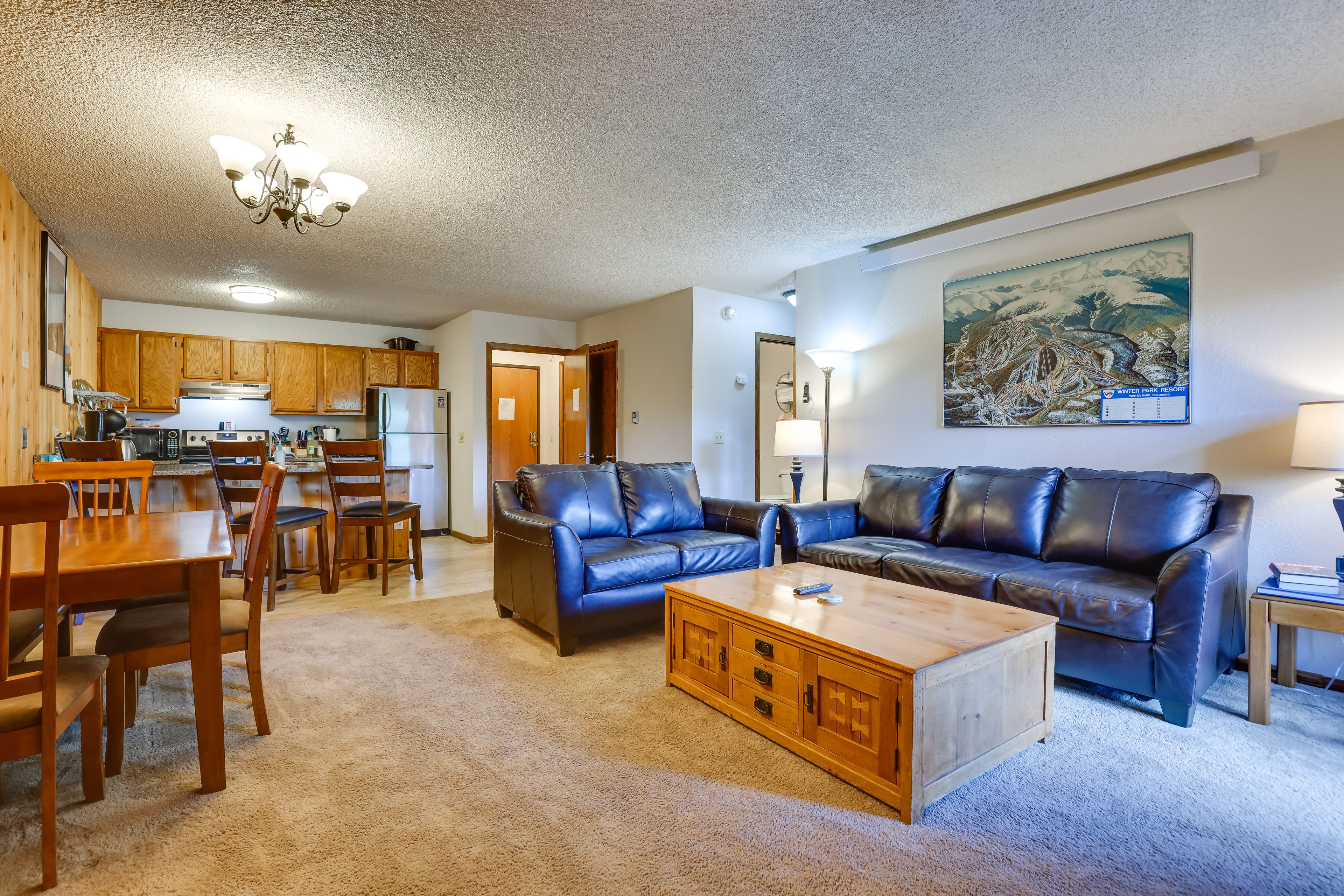 Living Room | Free WiFi | Resort Amenities | Free Shuttle to Winter Park