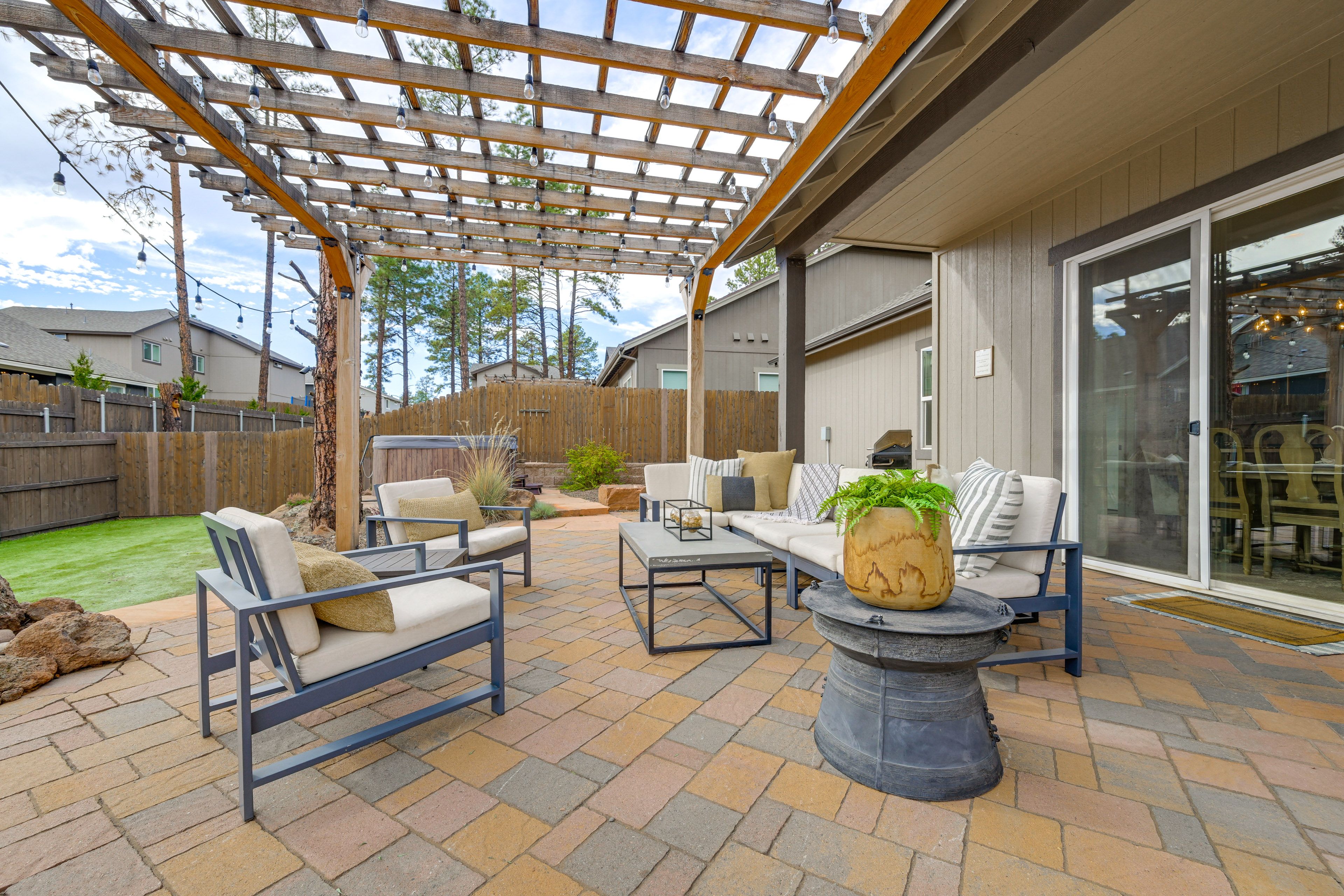 Fenced Backyard | Patio w/ Pergola | Fire Pit | Grill