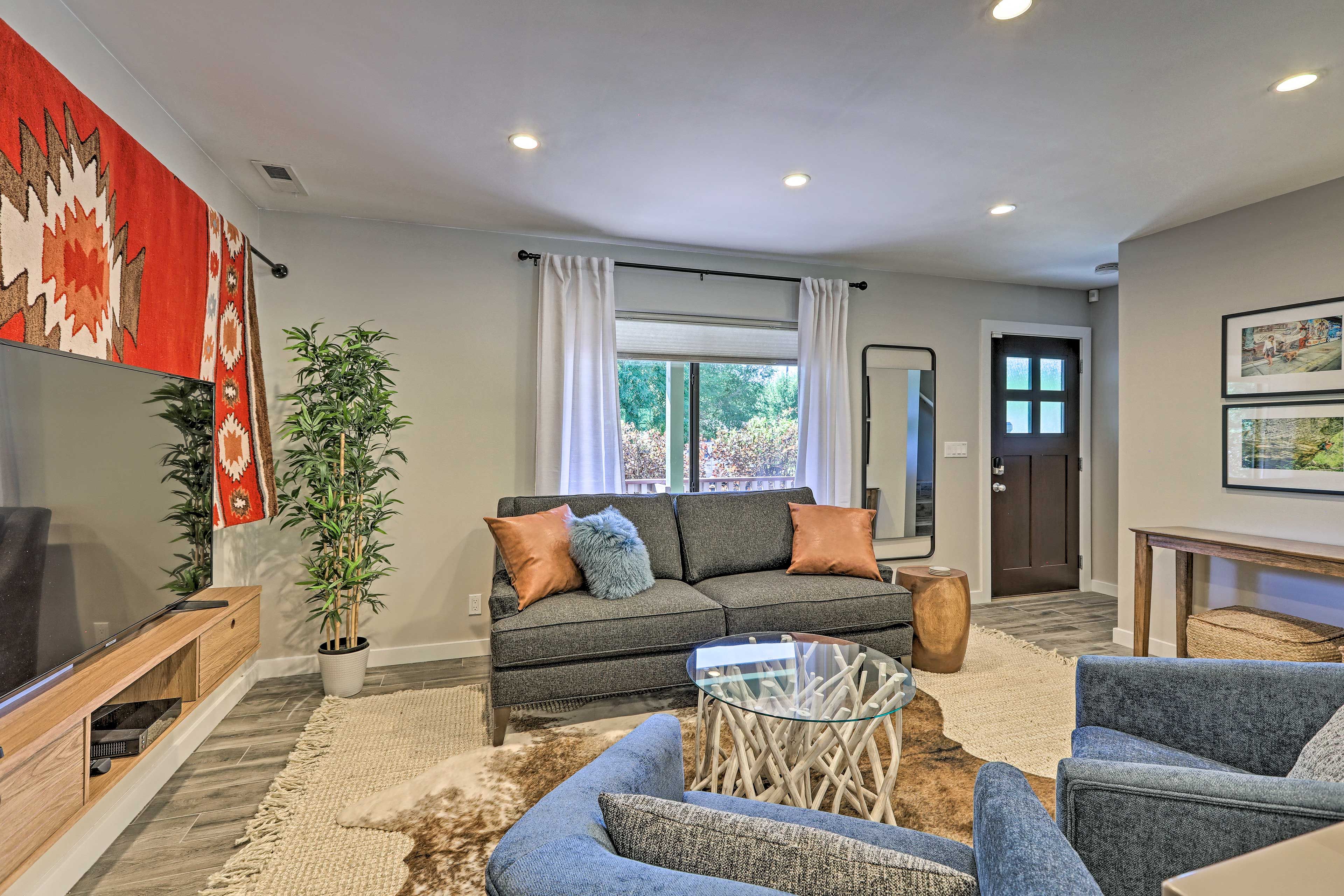 Living Room | Smart TV | Wood-Burning Stove