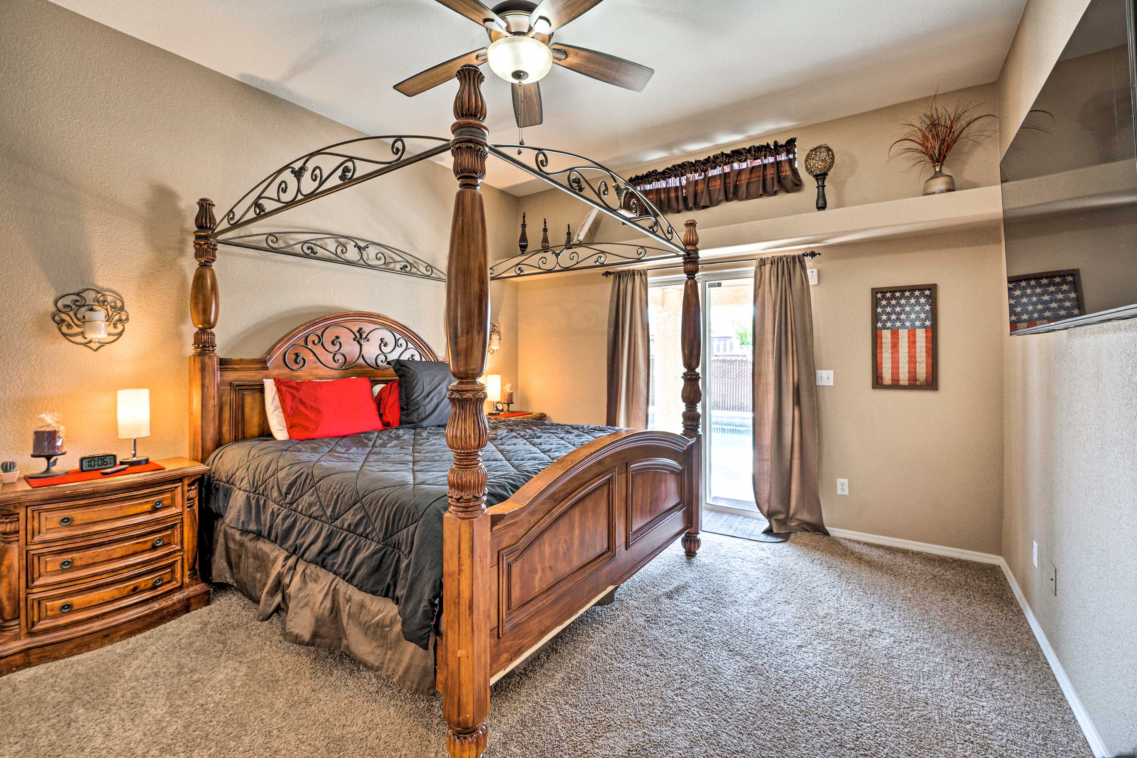Bedroom 1 | King Bed | Patio Access