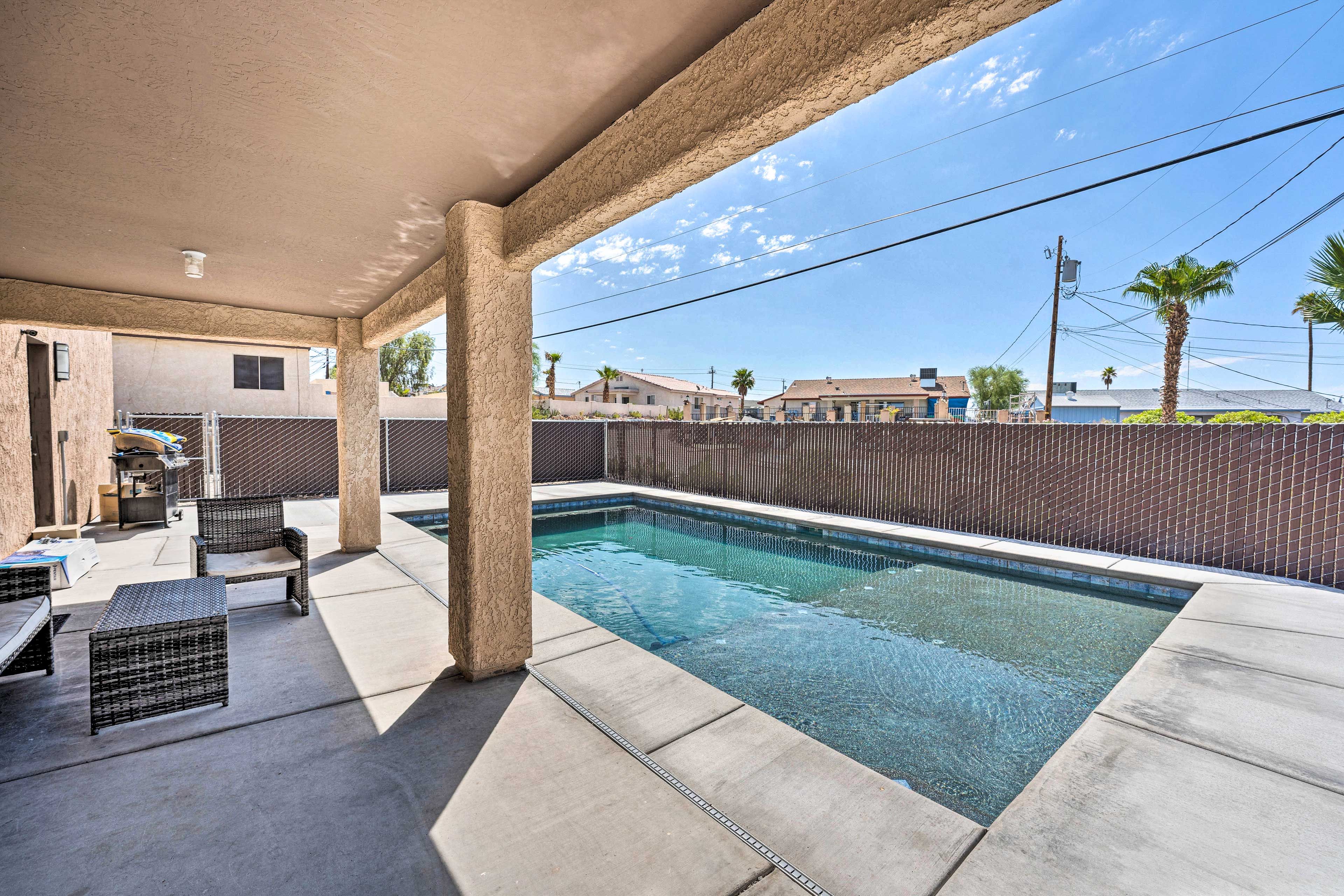 Private Covered Patio | Fenced Backyard | Pool