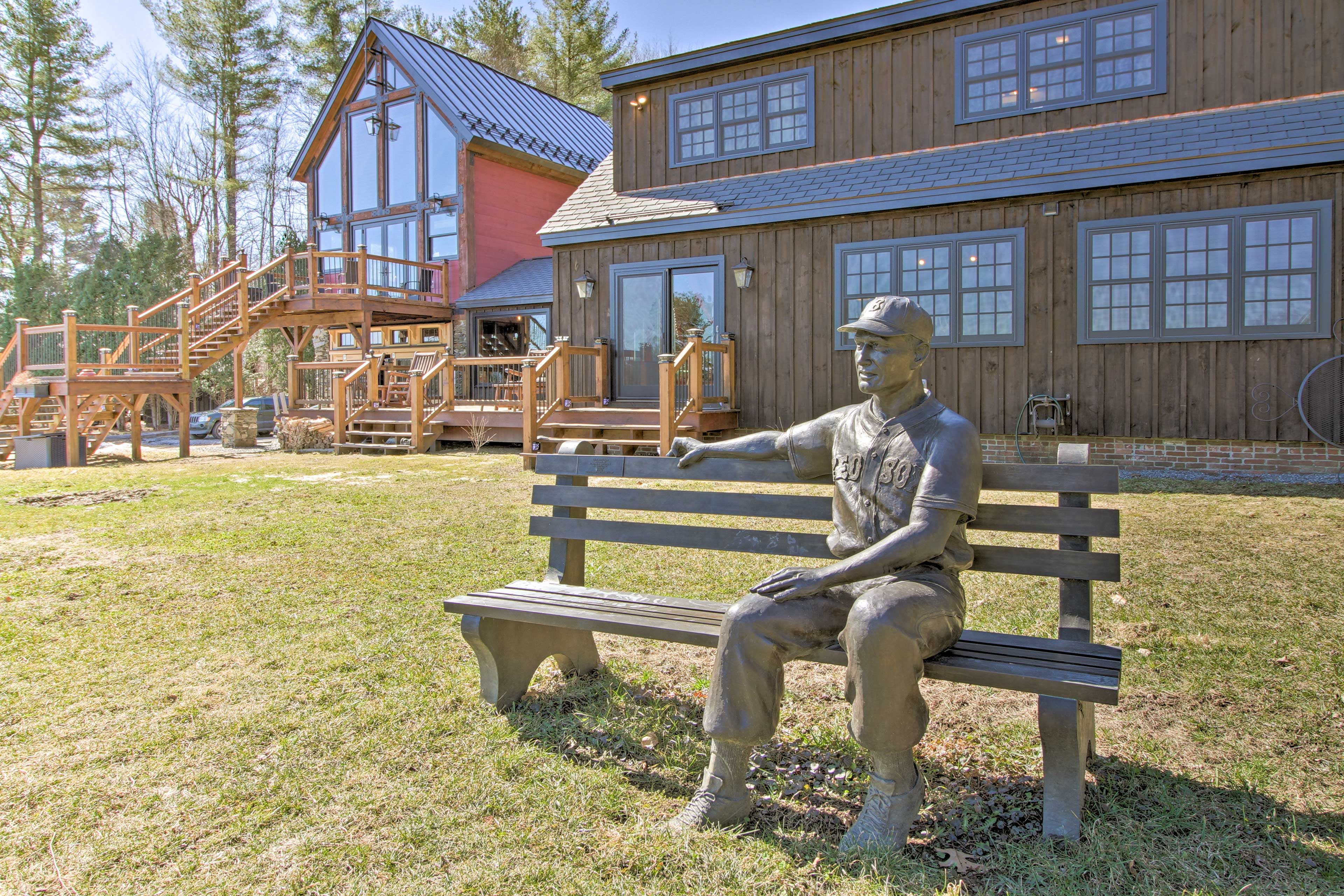 Backyard | Ted Williams Statue | Fire Pit