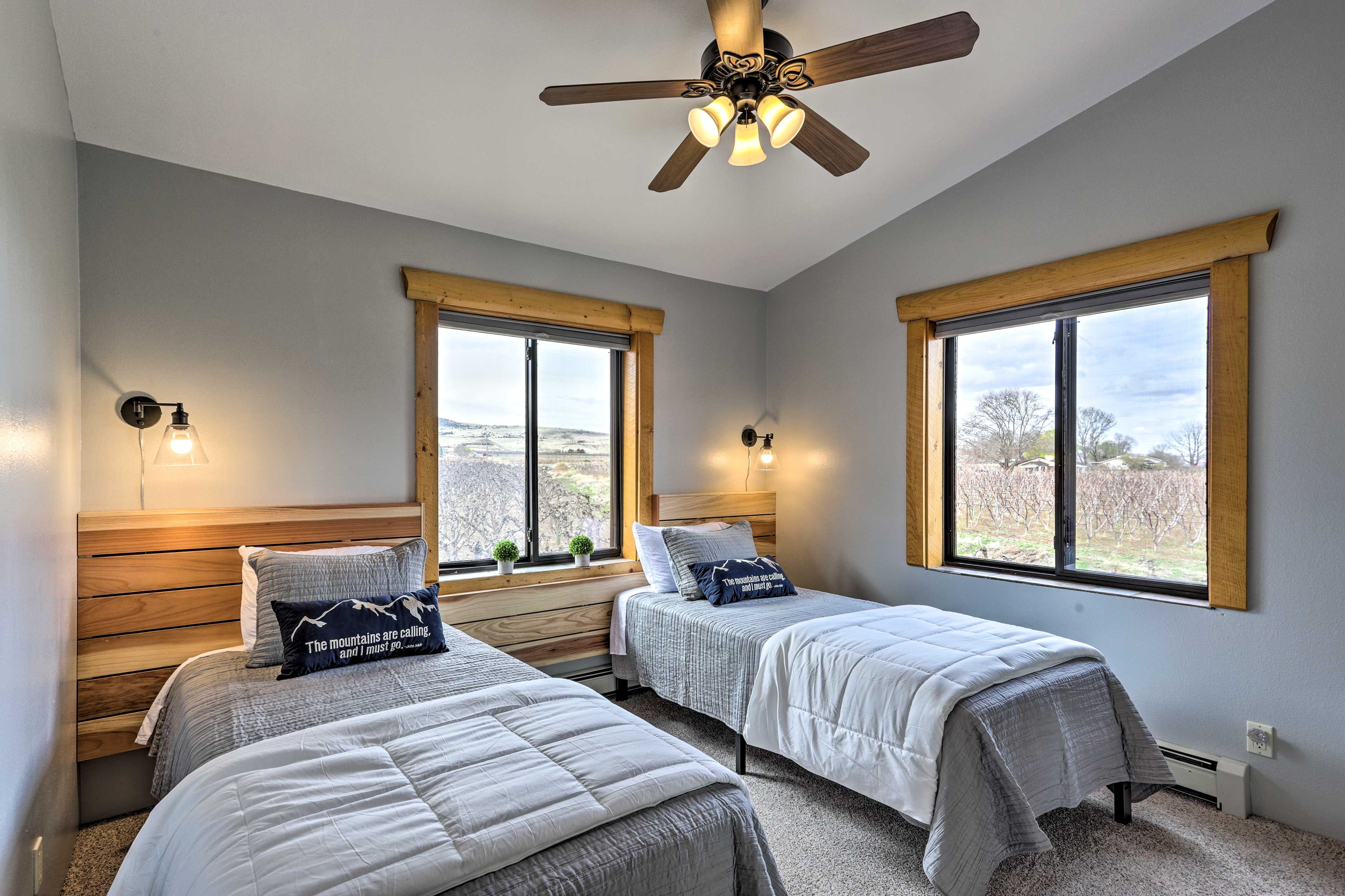 The kids will love the twin bed room.