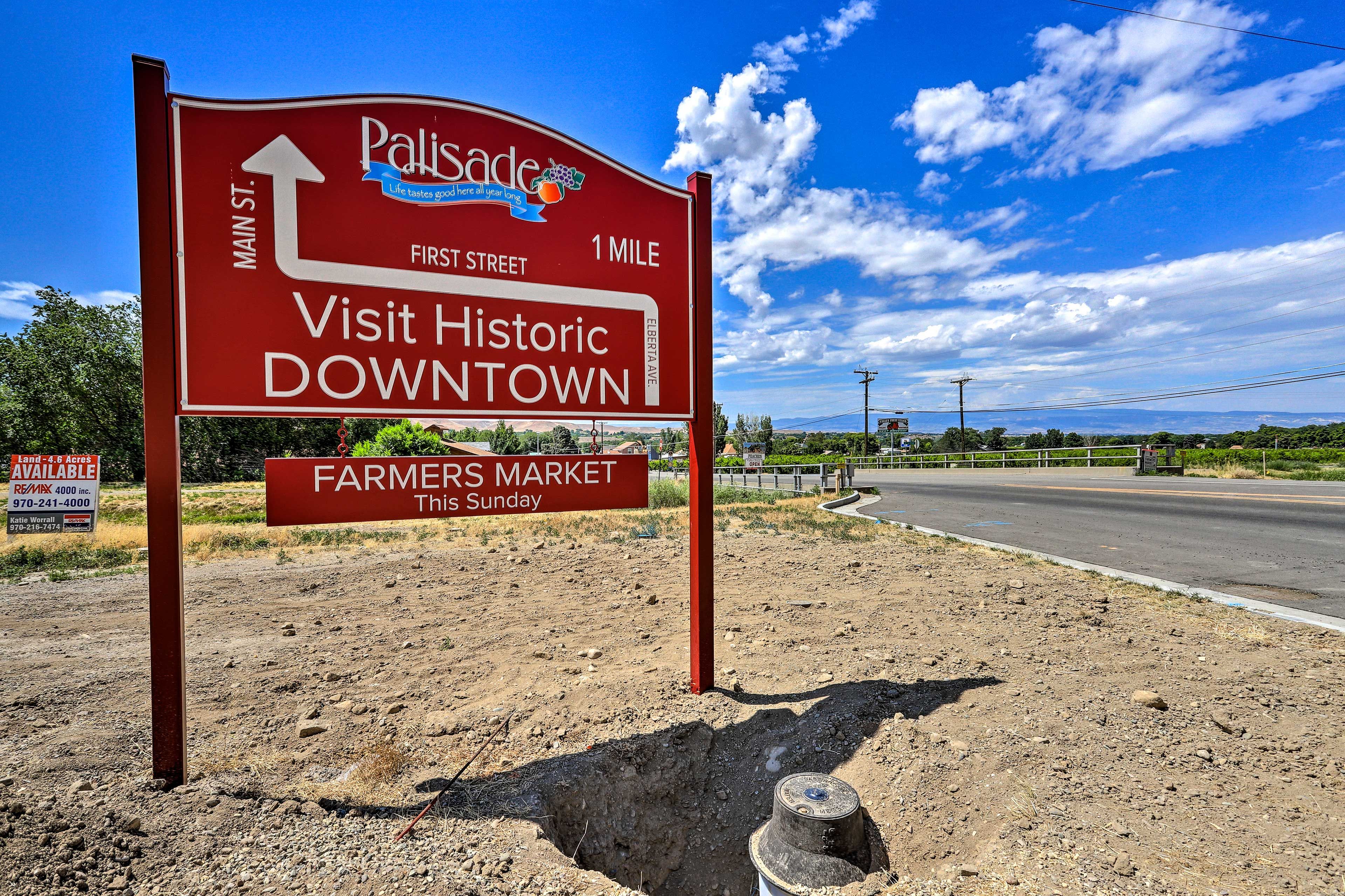 The Palisade farmers market is a must-see during your stay!