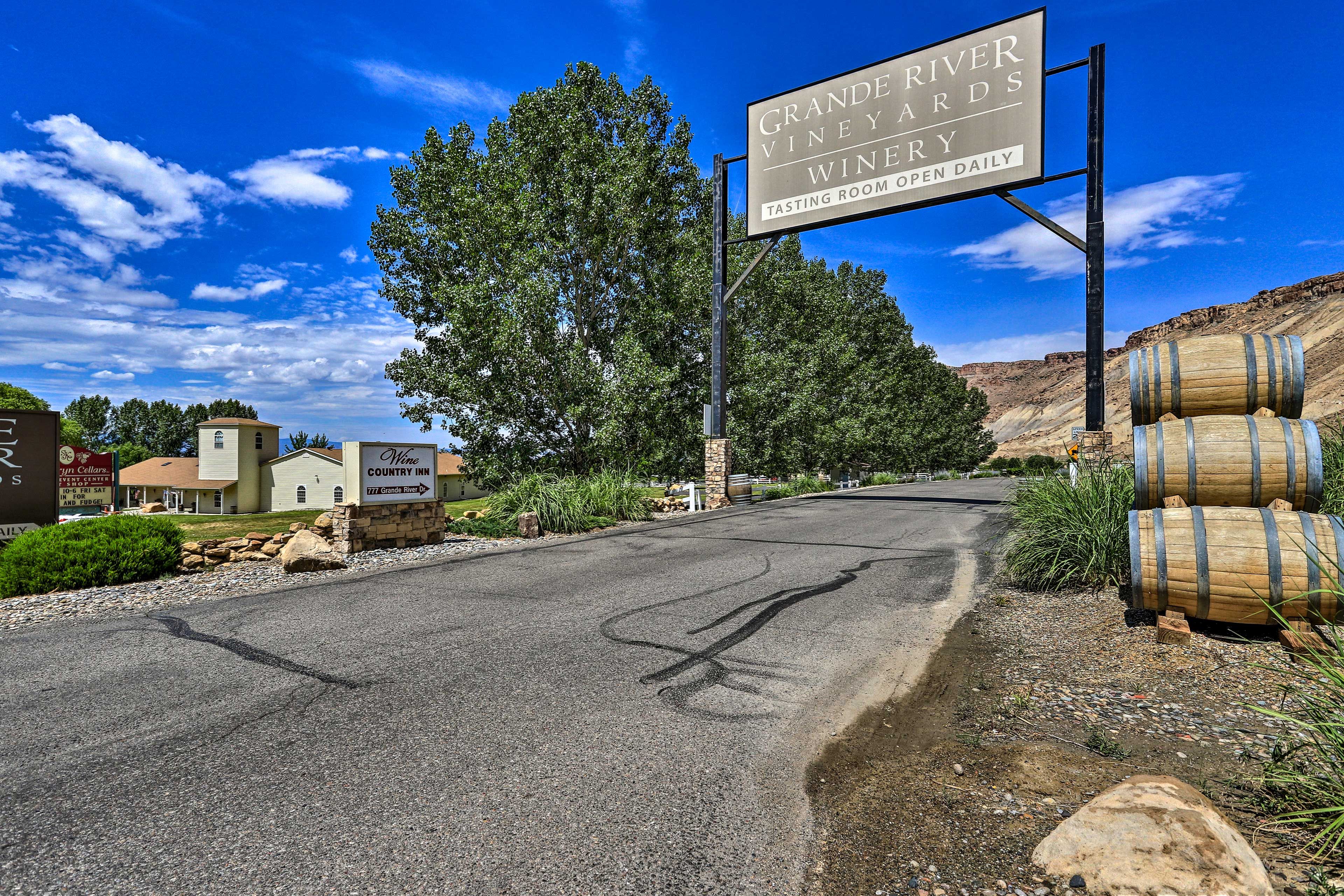 Enjoy a sunny summer afternoon at any number of nearby wineries!