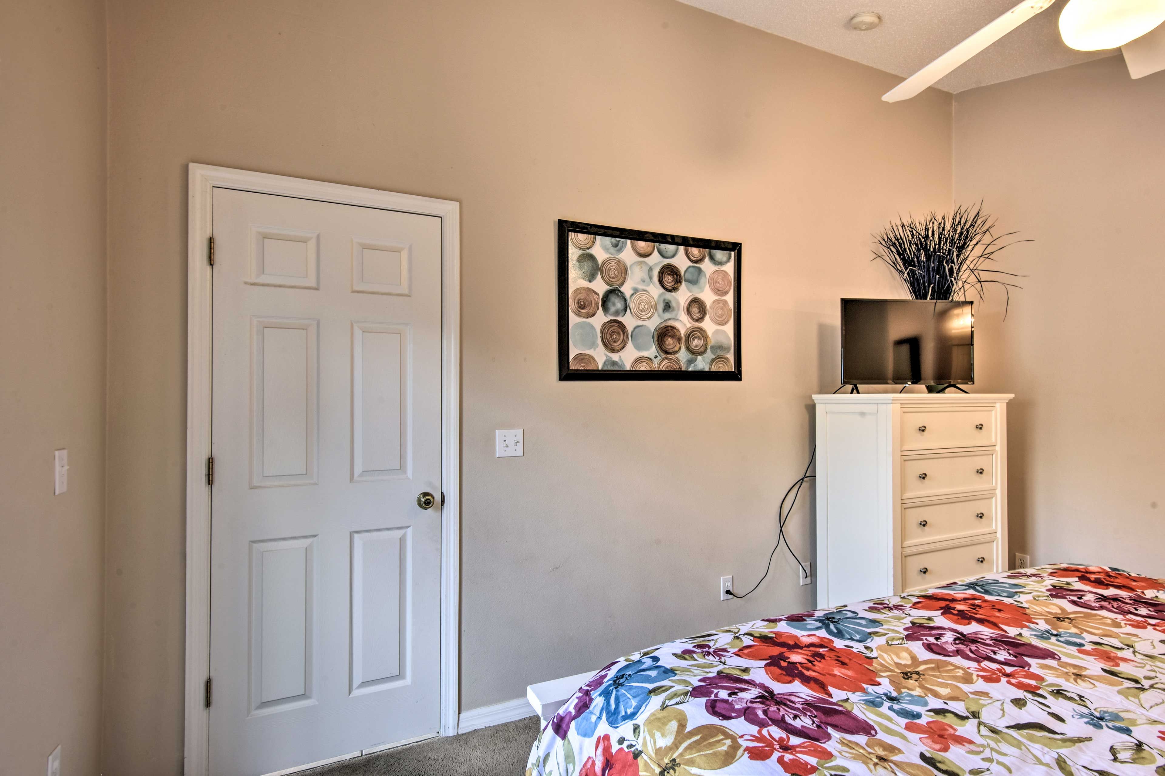Watch TV from the comfort of bed.
