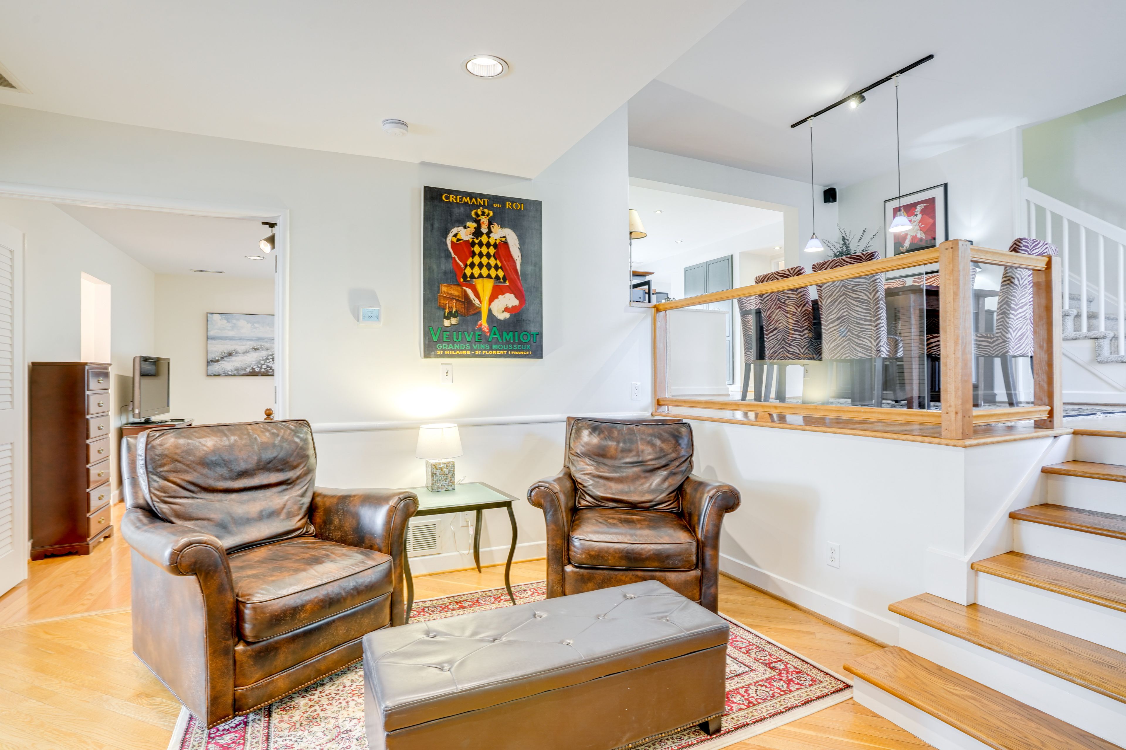 Lounge Area | Wood-Burning Fireplace