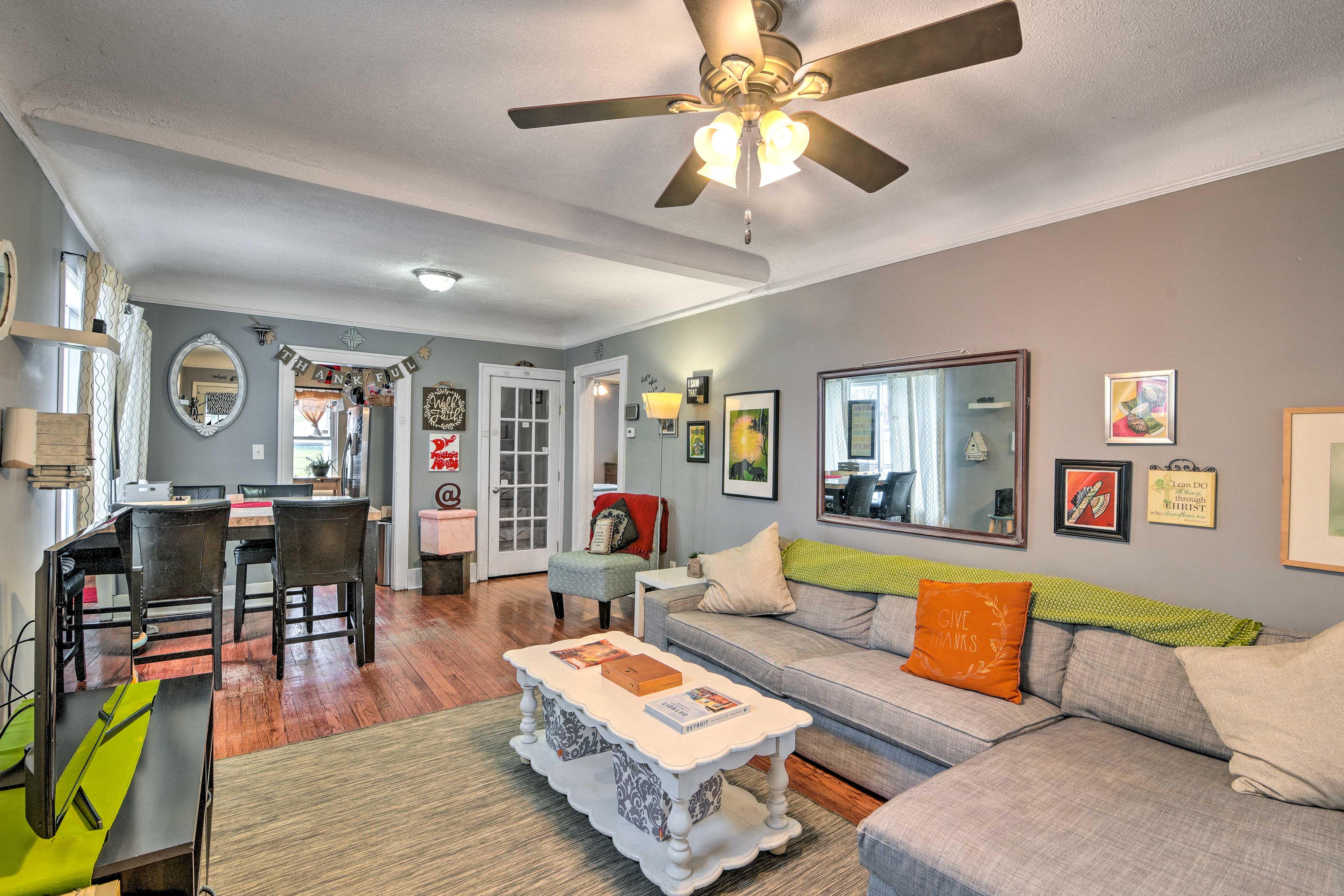 This 3-bedroom, 2.5-bath vacation rental is located in Dearborn!