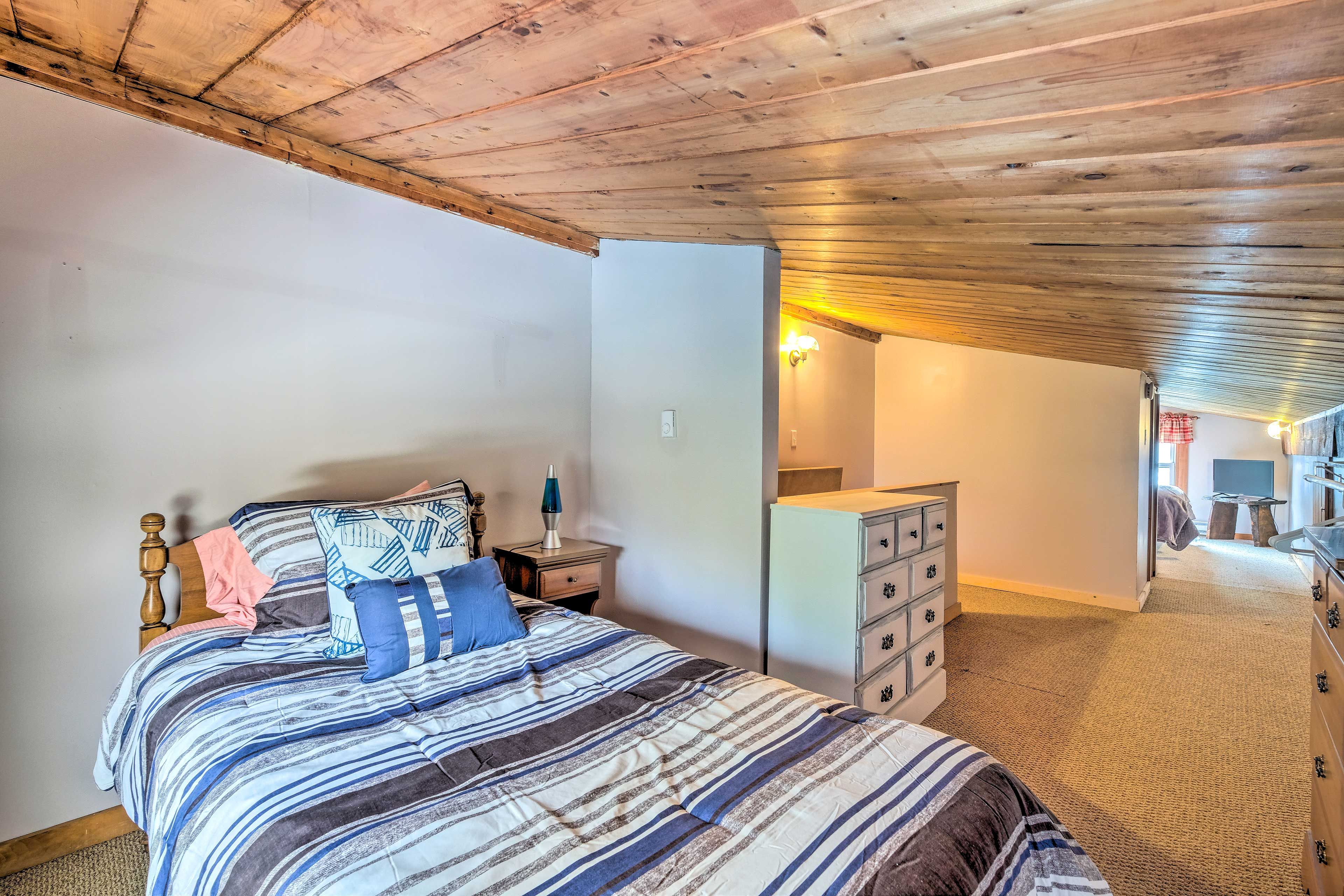 One lucky guest can claim this twin bed.