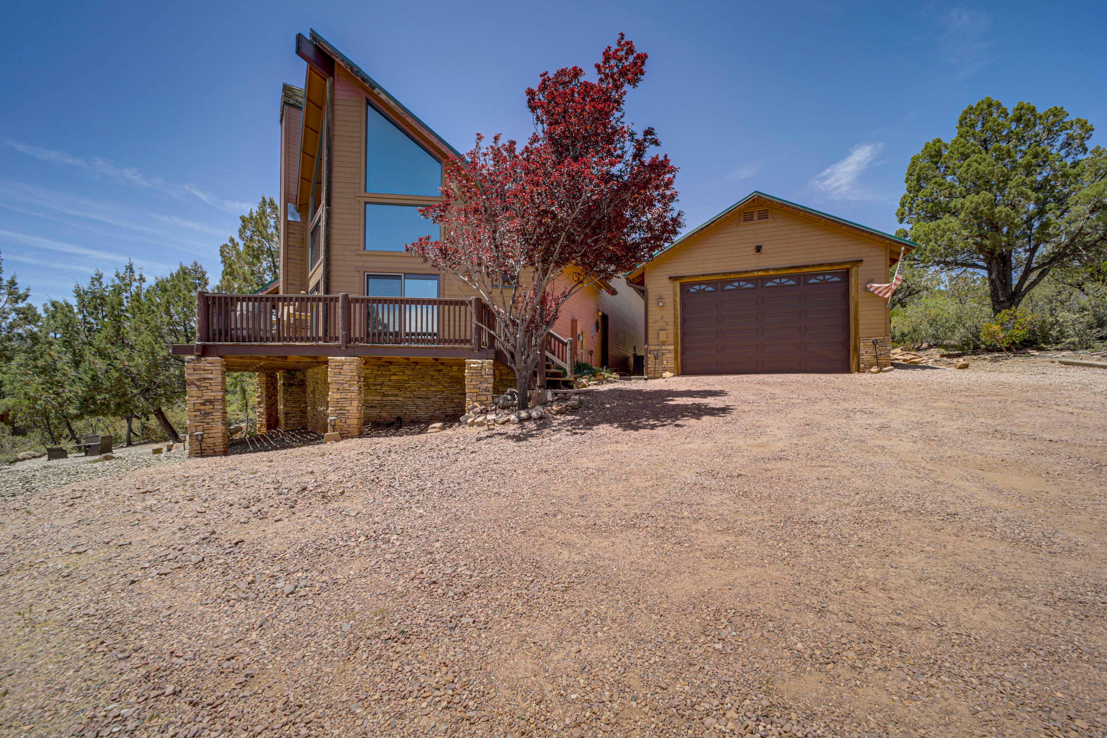 Property Exterior | Driveway (2 Vehicles) | Lower Parking Area (2 Vehicles)