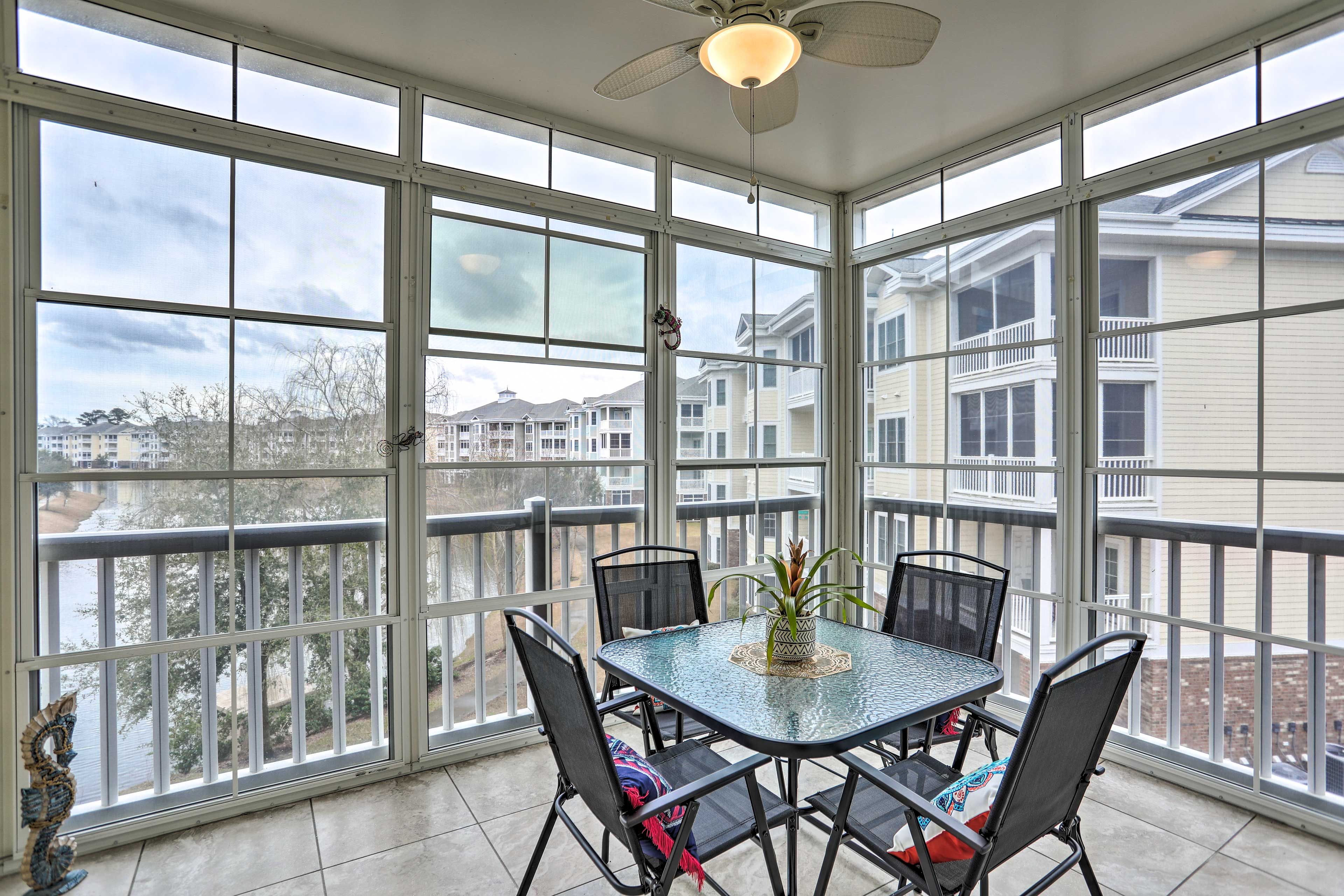 This condo offers 3 bedrooms, 2 bathrooms, and a private lanai!