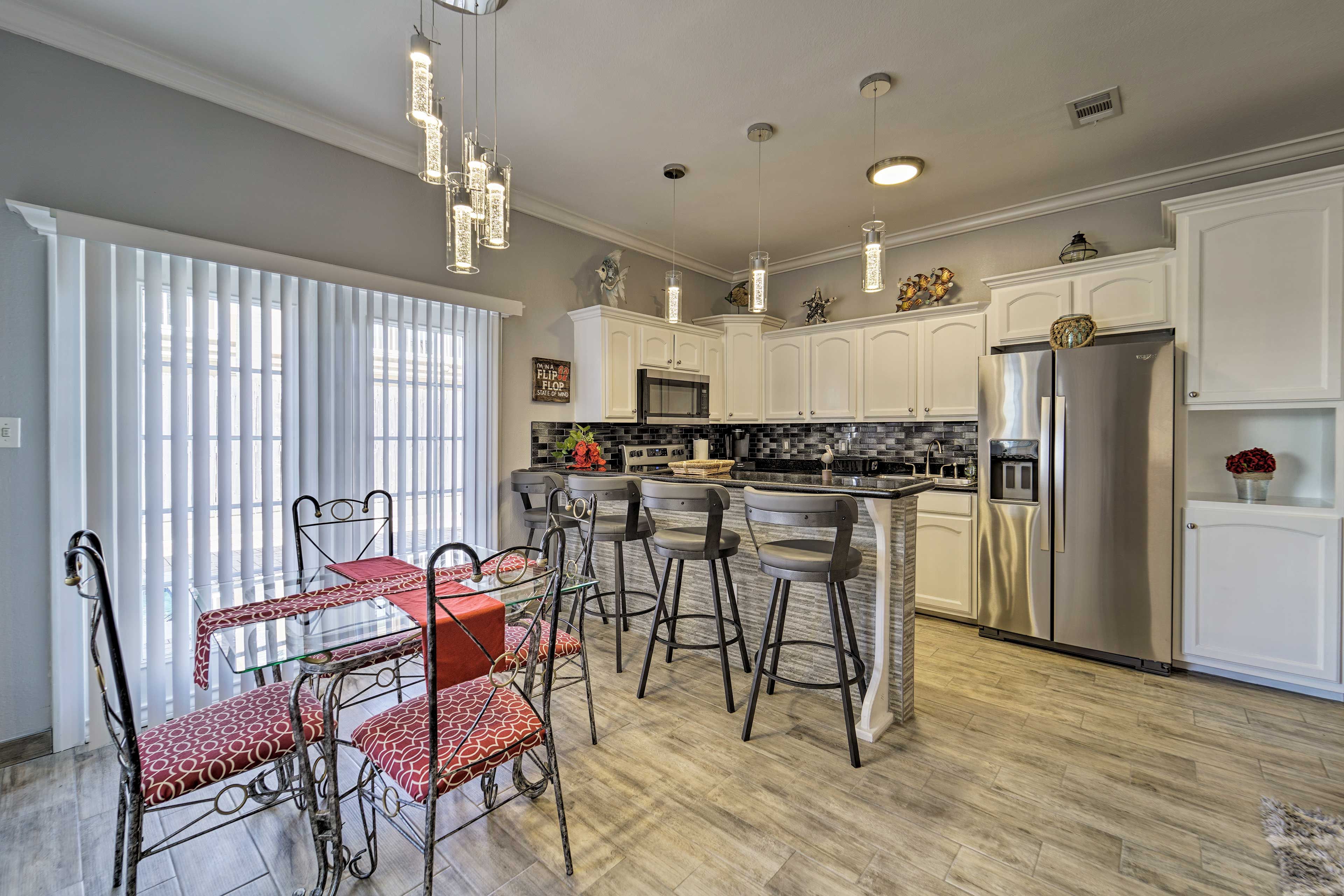 The fully equipped kitchen has everything you need for your best recipes!