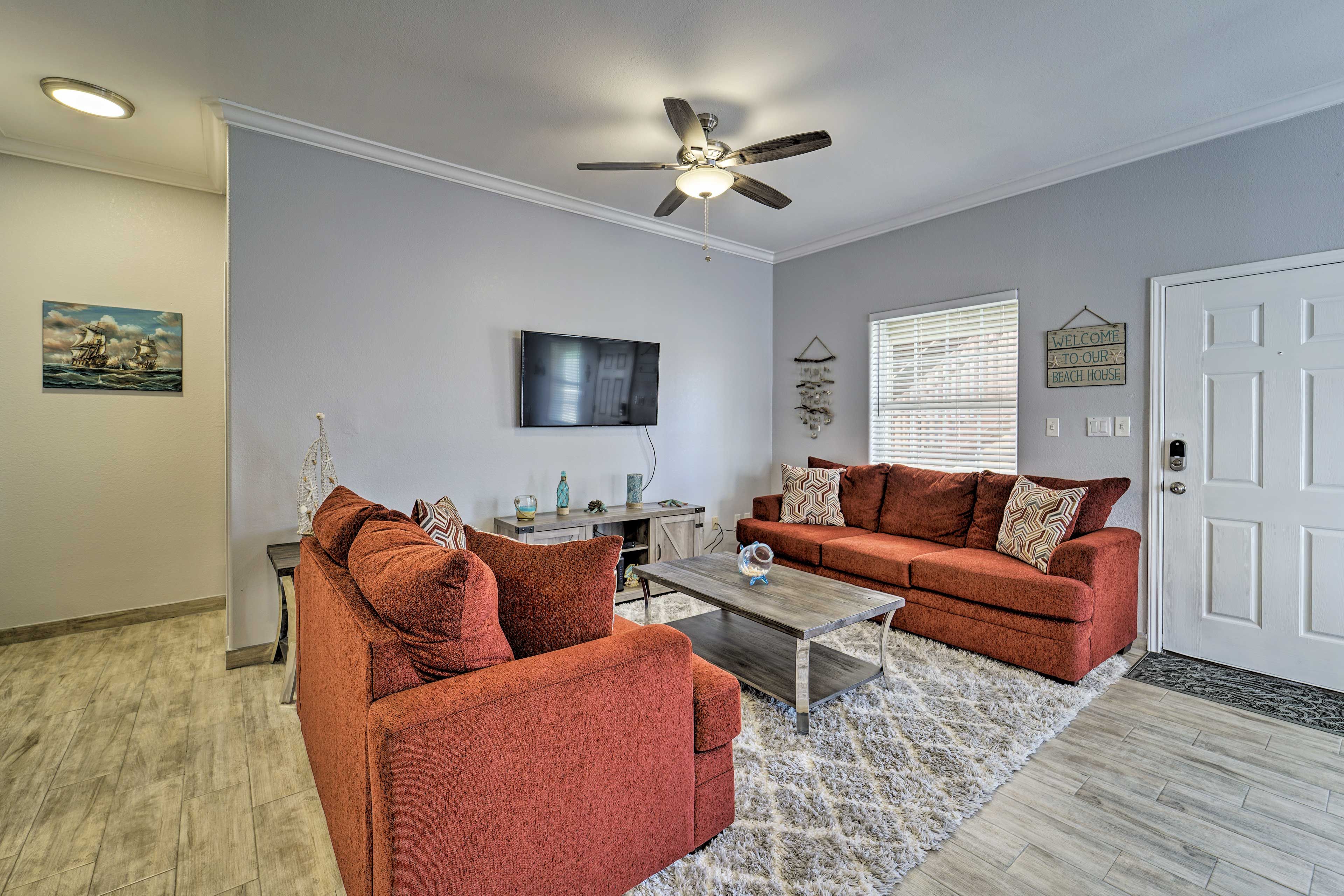 The open layout is perfect for family and friends.