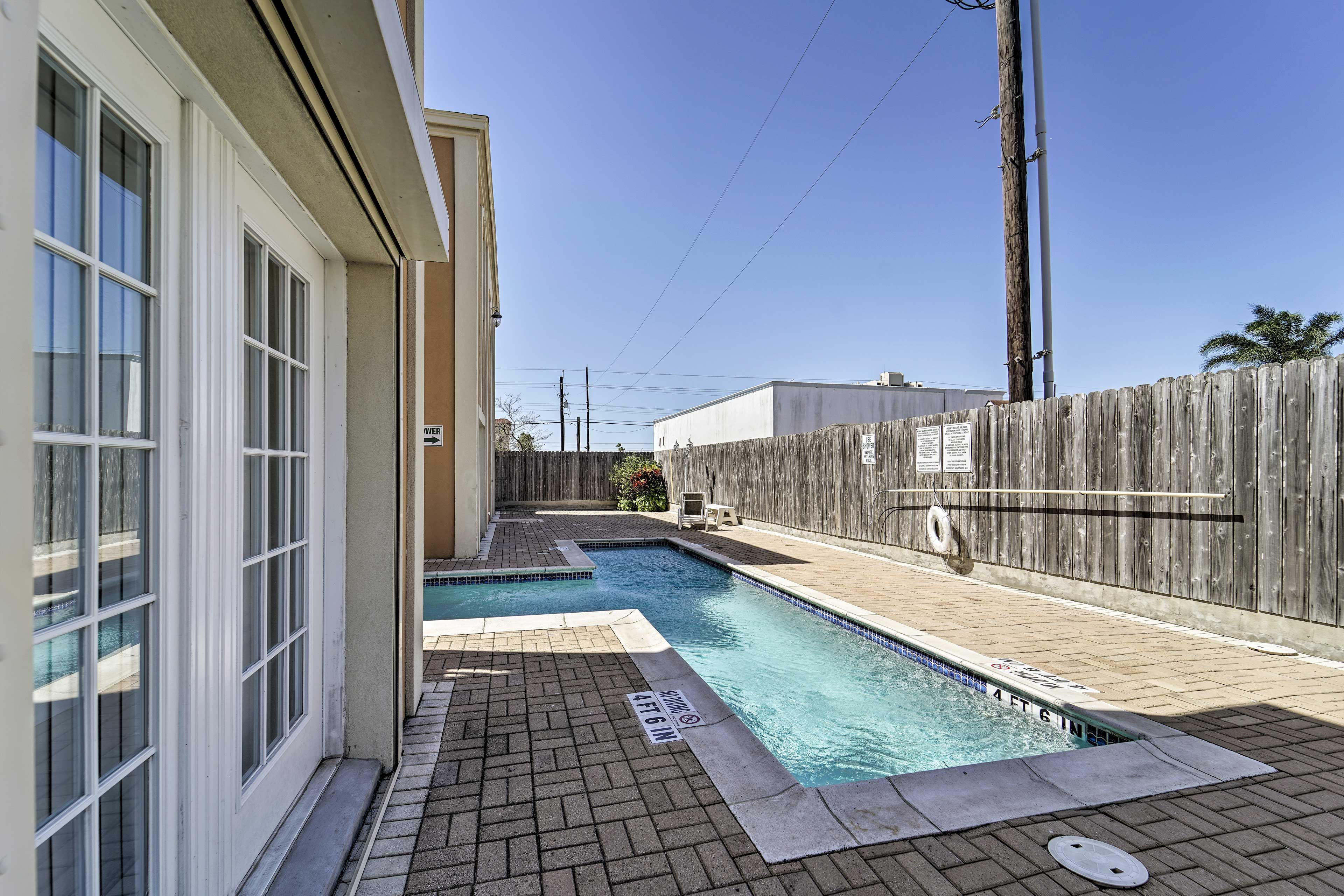 Take a dip in the inviting pool.