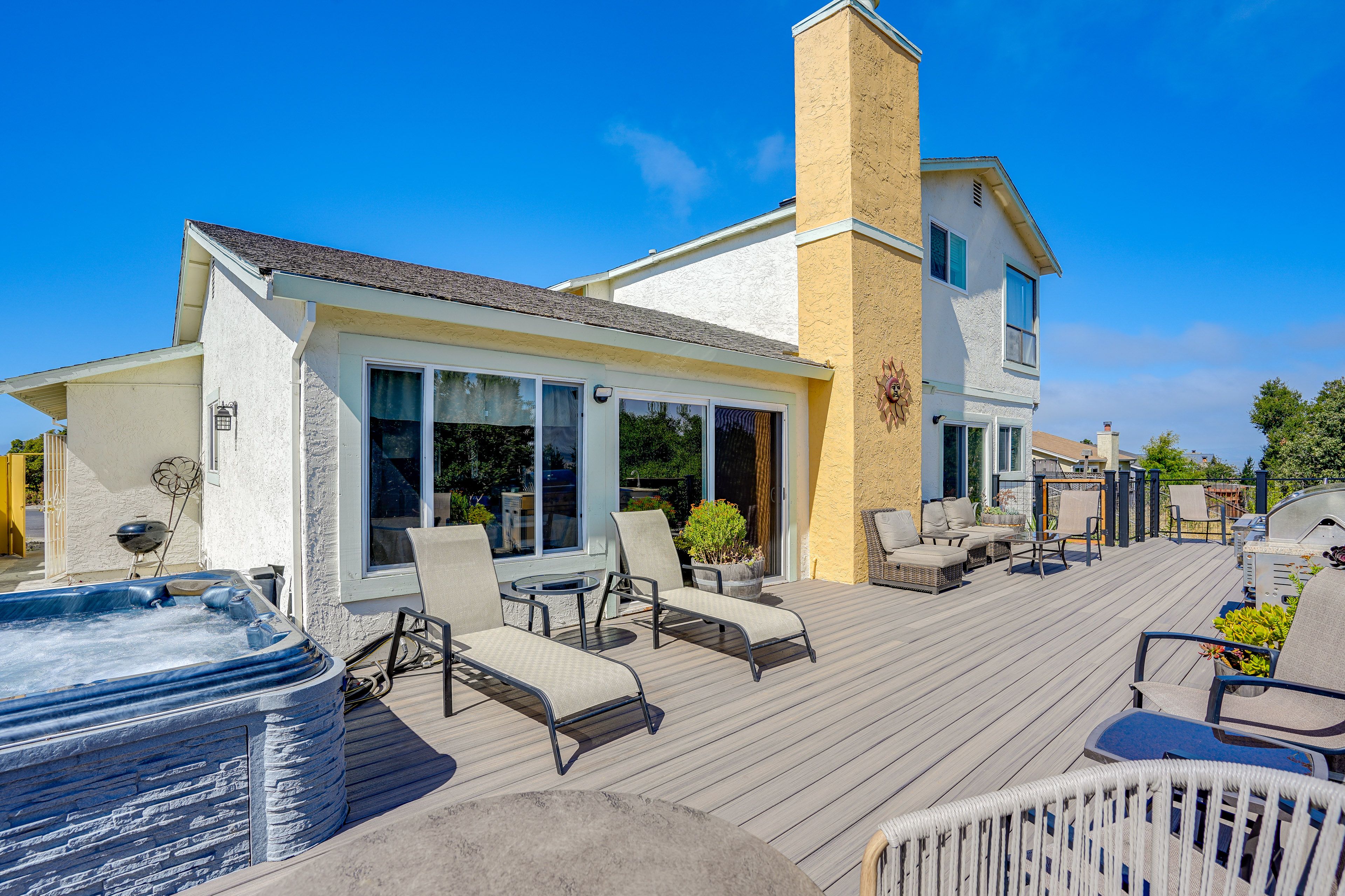 Furnished Deck | Hot Tub | Charcoal Grill | Loungers