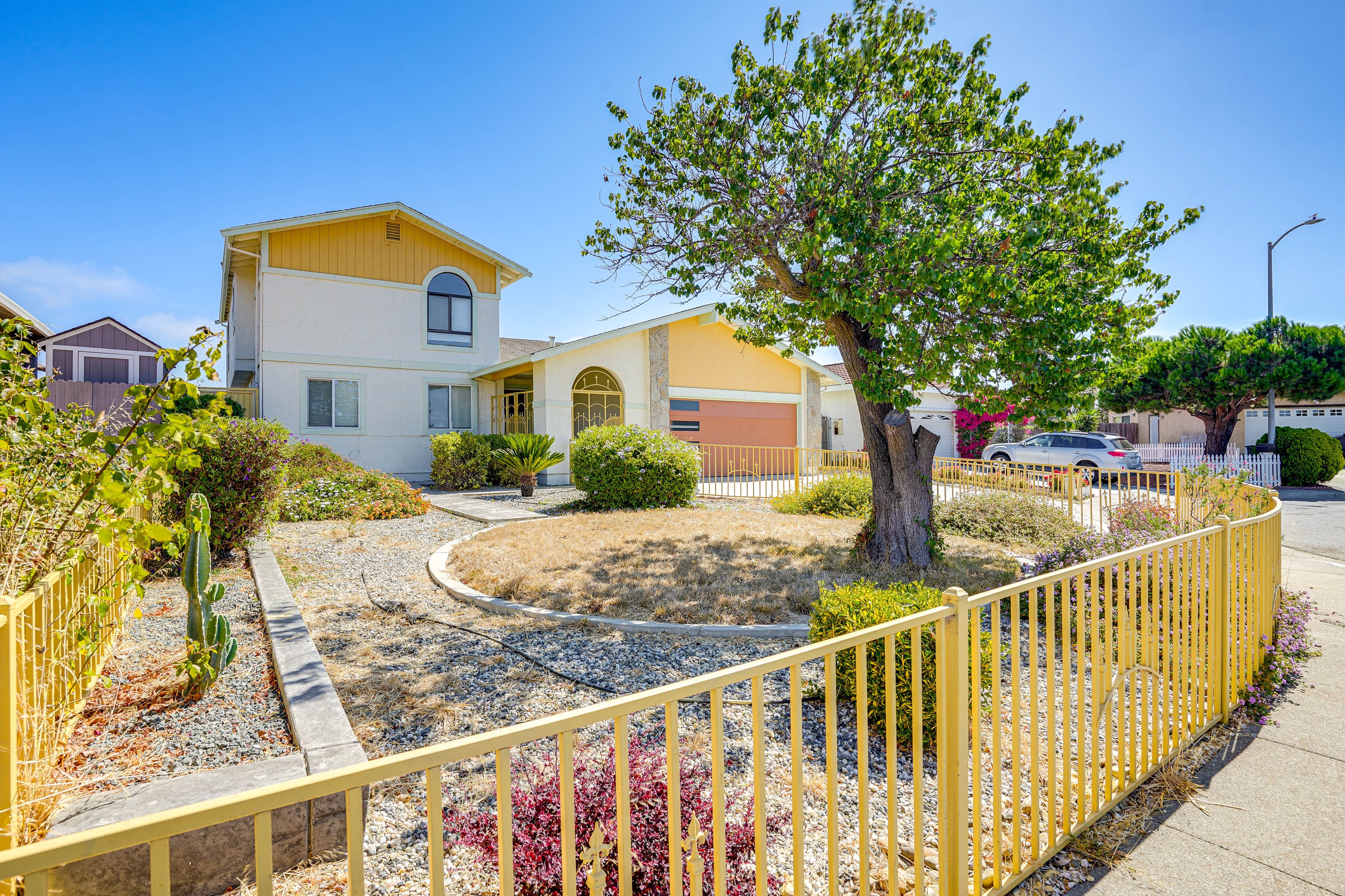 Property Exterior | Fenced Yard | Furnished Deck | Bay Views