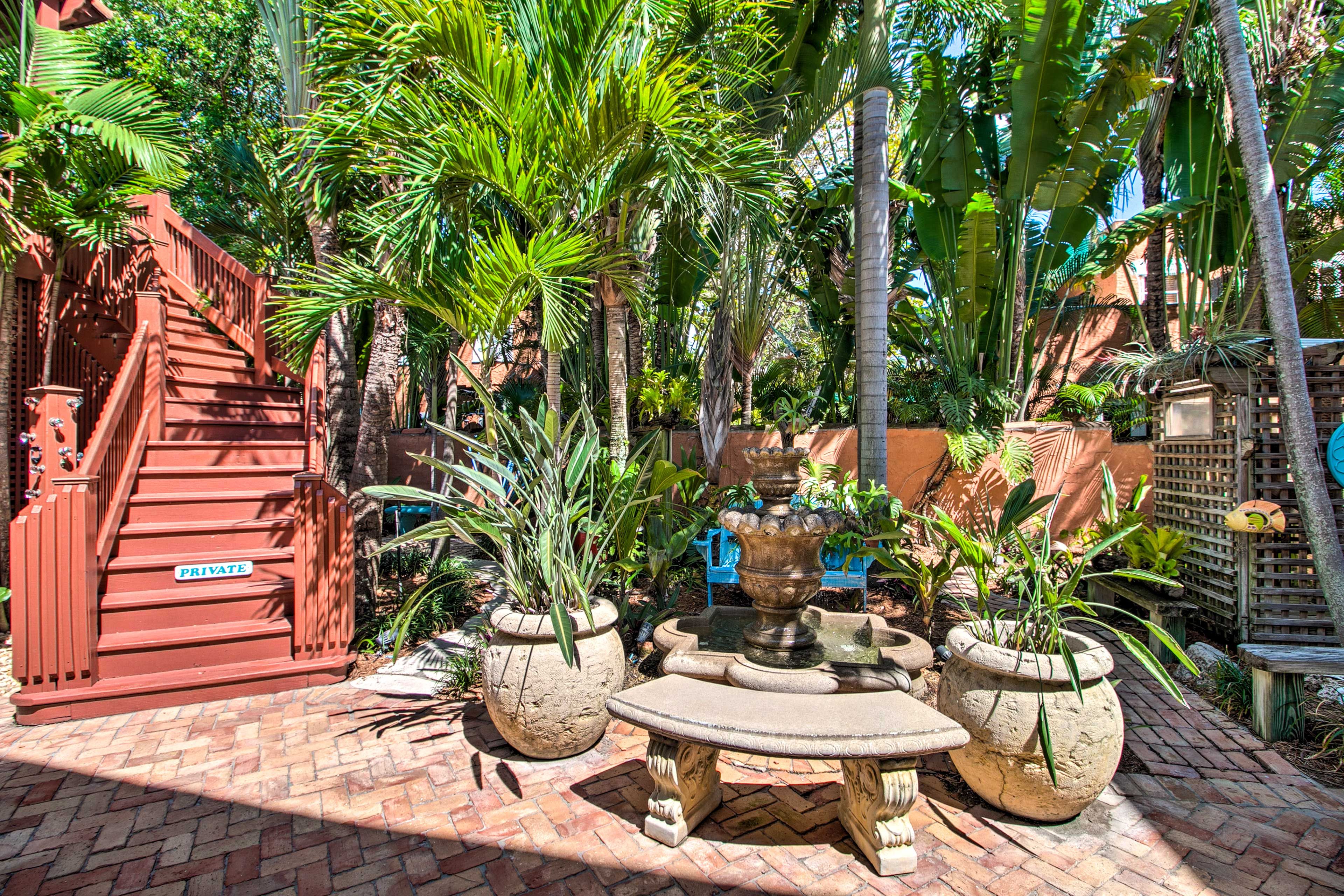 Shared Patio | Another Vacation Rental On-Site