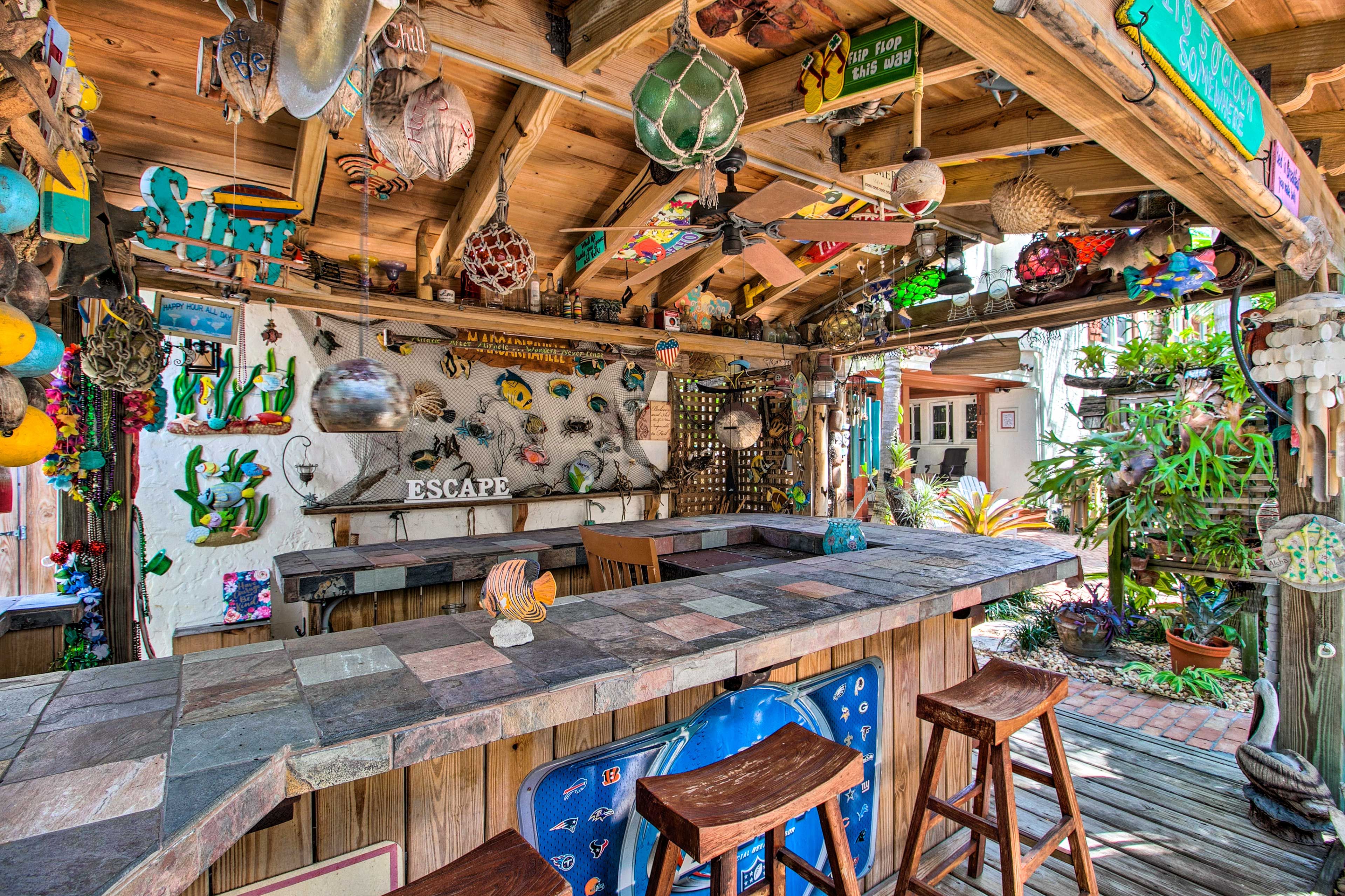 Prepare some margaritas at the bar!