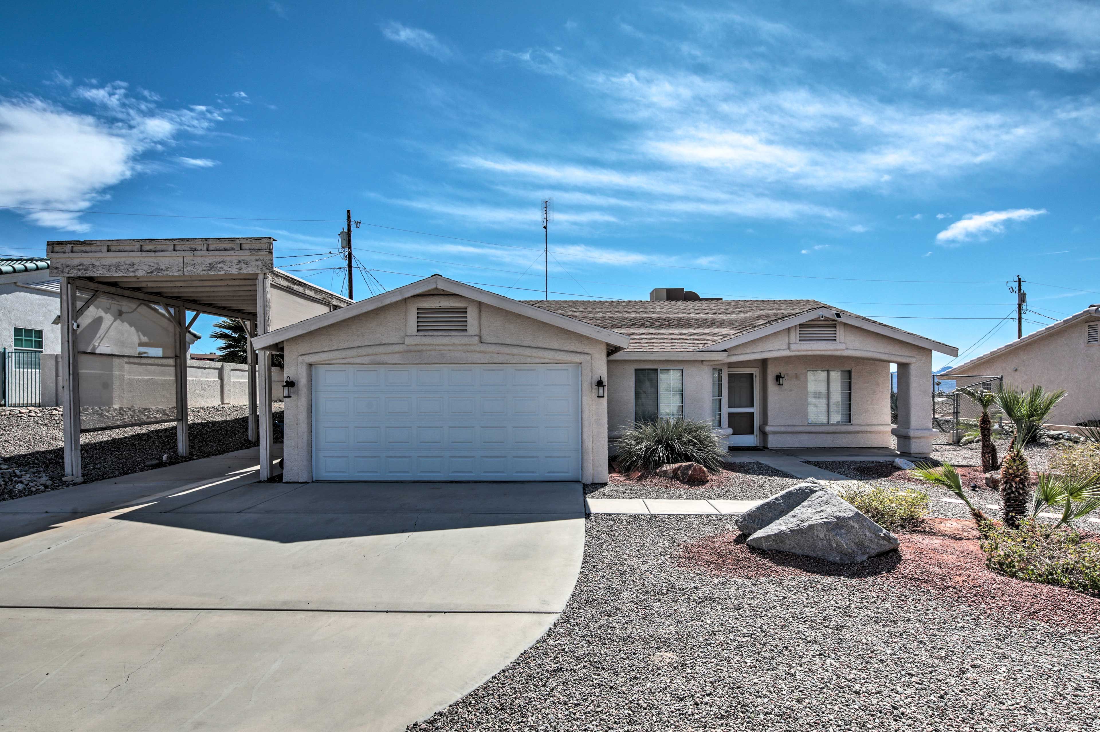 Use the driveway or carport for larger vehicles.