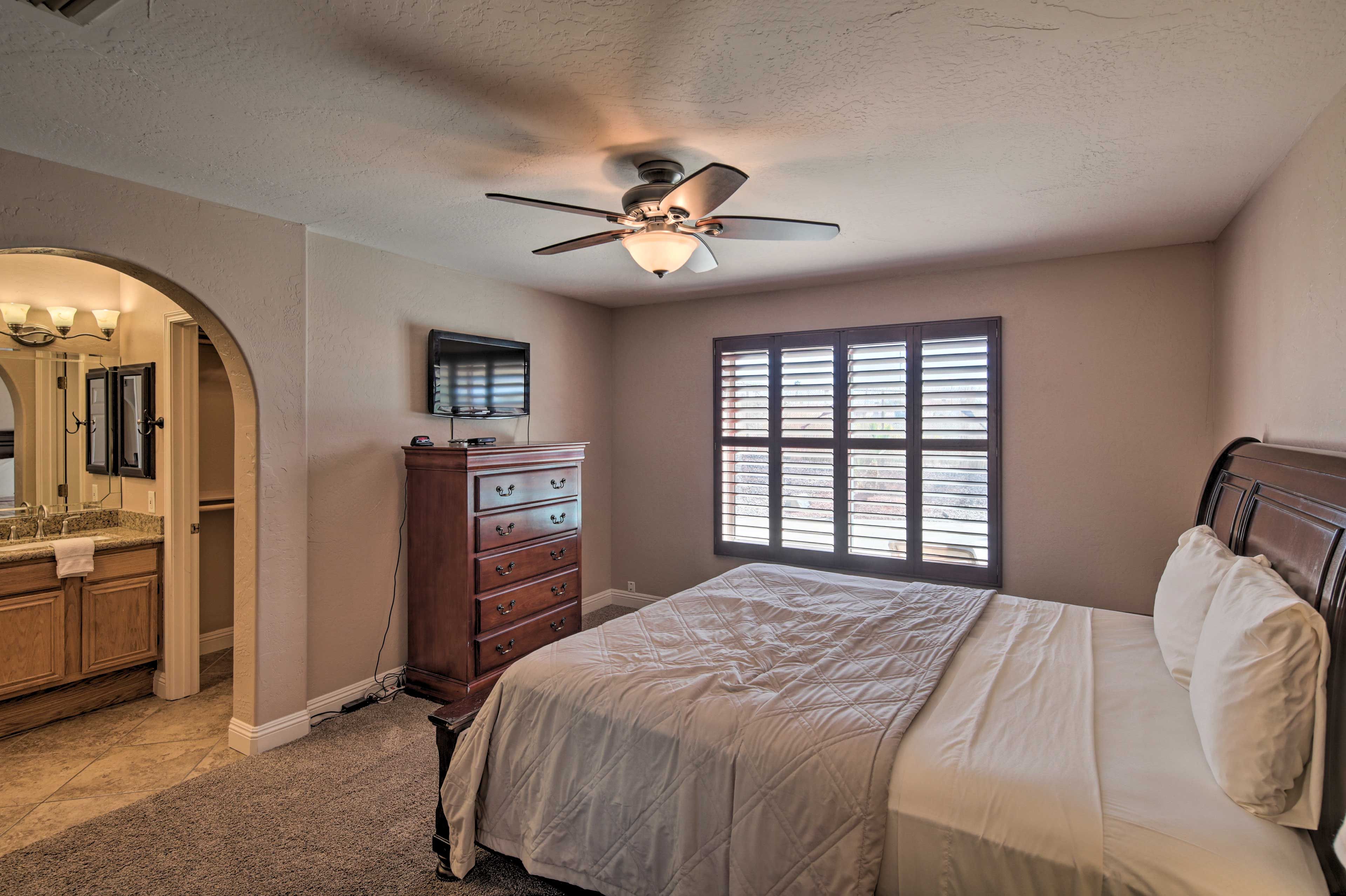 Fall asleep to the sound of your favorite shows and movies on the bedroom TV.