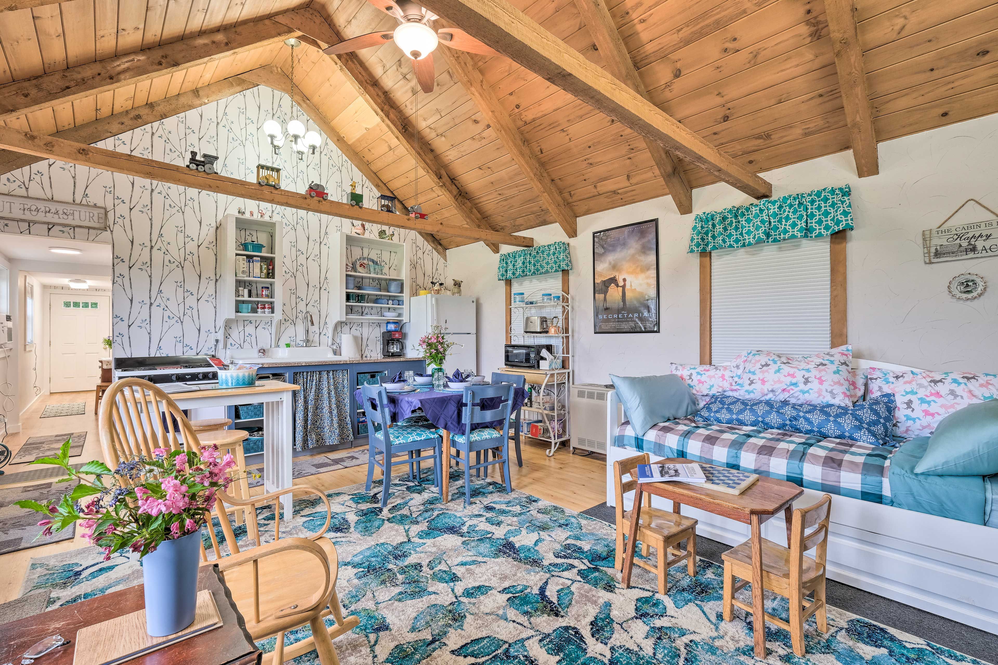 Cottage Interior | Air Conditioning/Heating | Step-Free Access