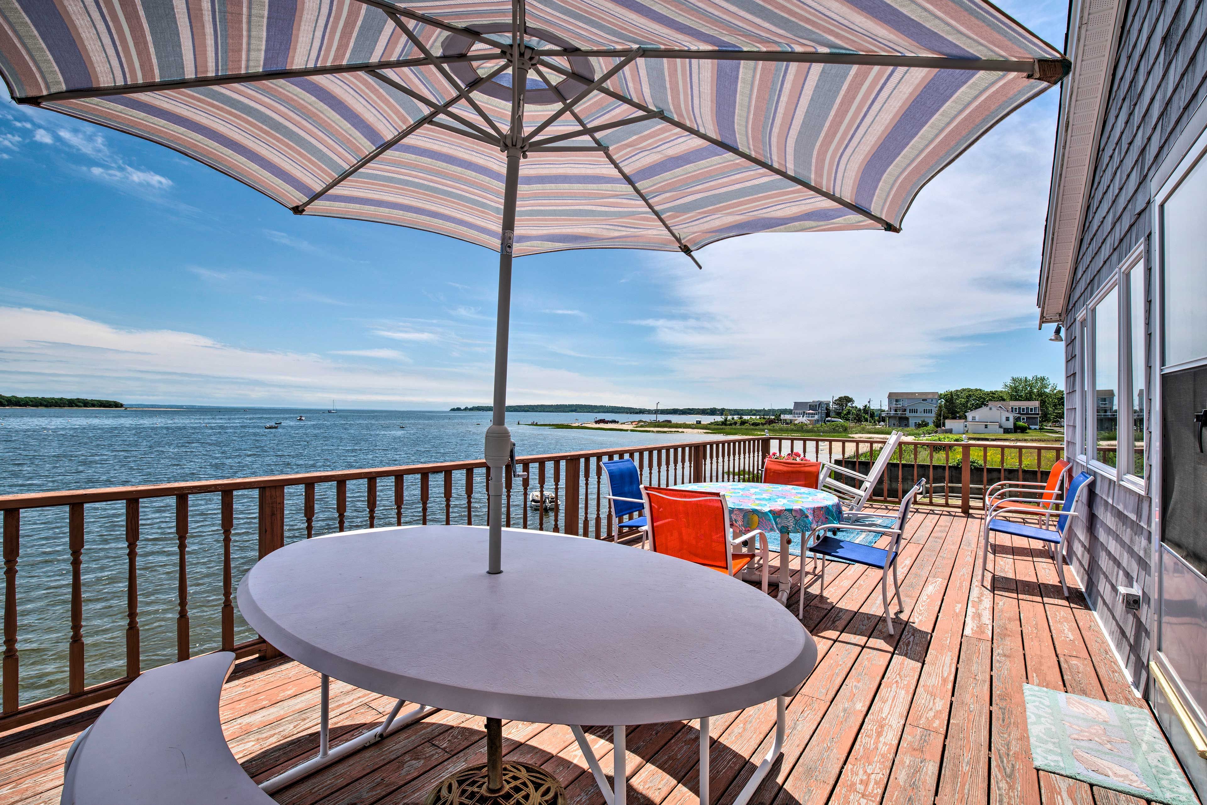 Private Exterior Space: Dining Area | Patio Furniture | Waterfront Views