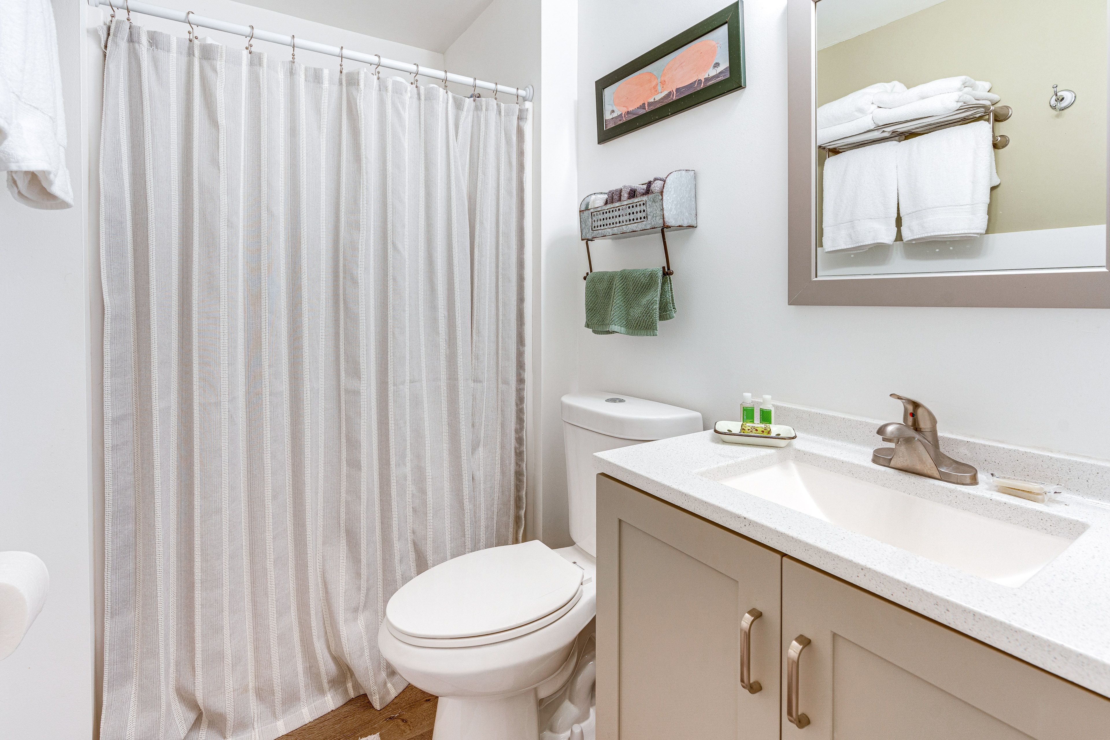 Full Bathroom | Walk-In Shower | Complimentary Toiletries
