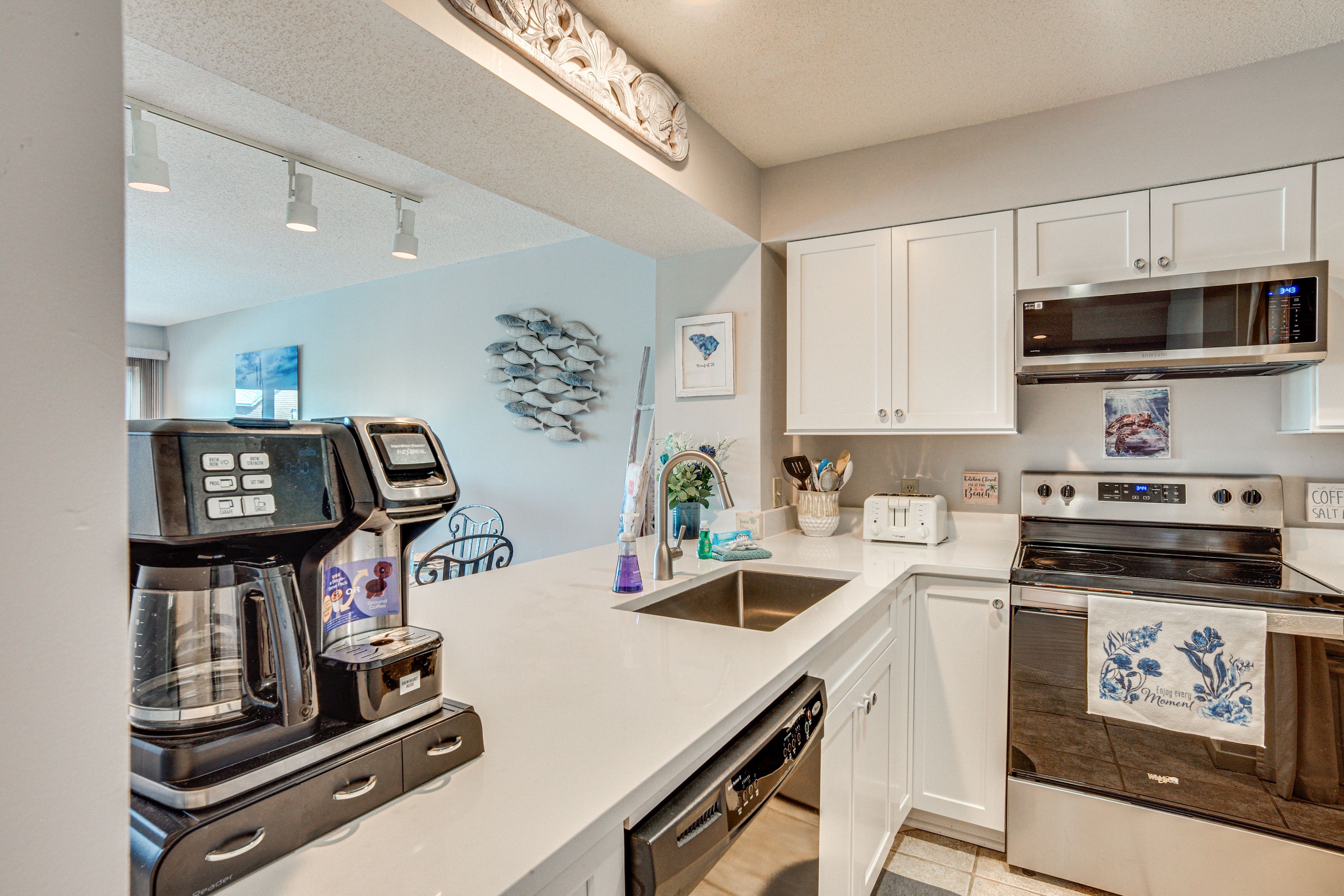 Kitchen | Keurig & Drip Coffee Makers | Tea Kettle | Spices | Flatware/Dishware