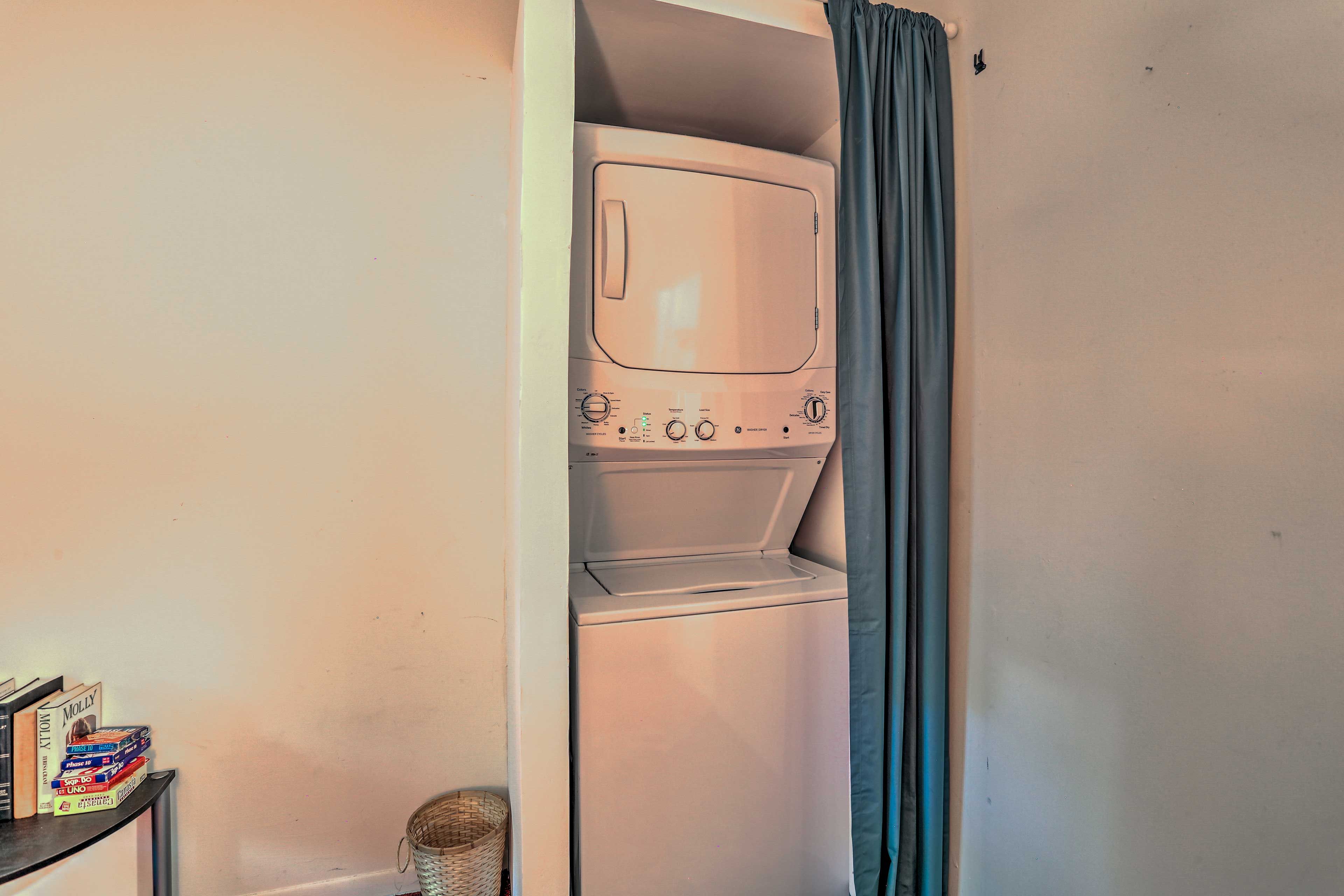 Throw in a load of laundry while you're out for the day!