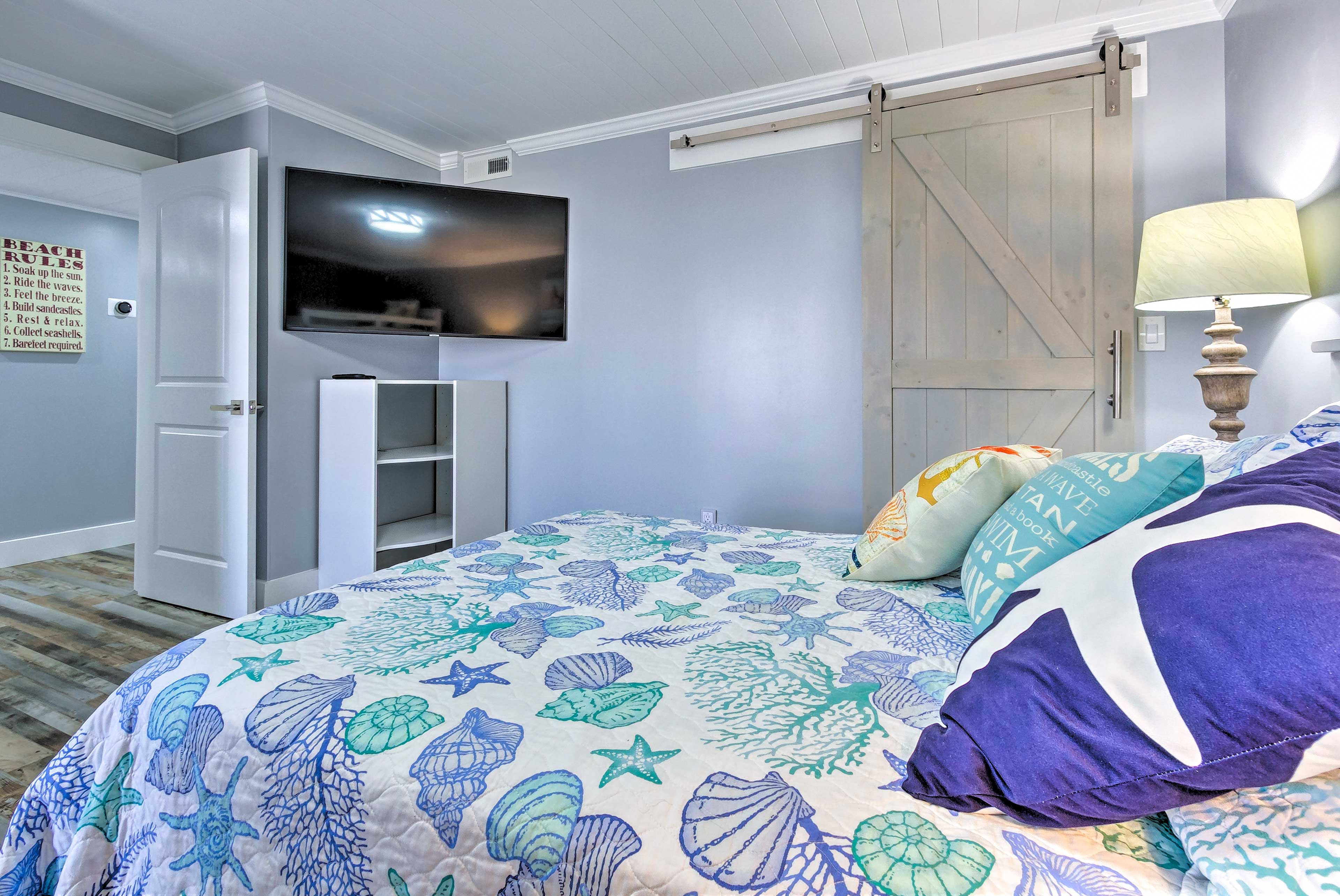Bedroom TVs allow for early-morning & late-night entertainment.
