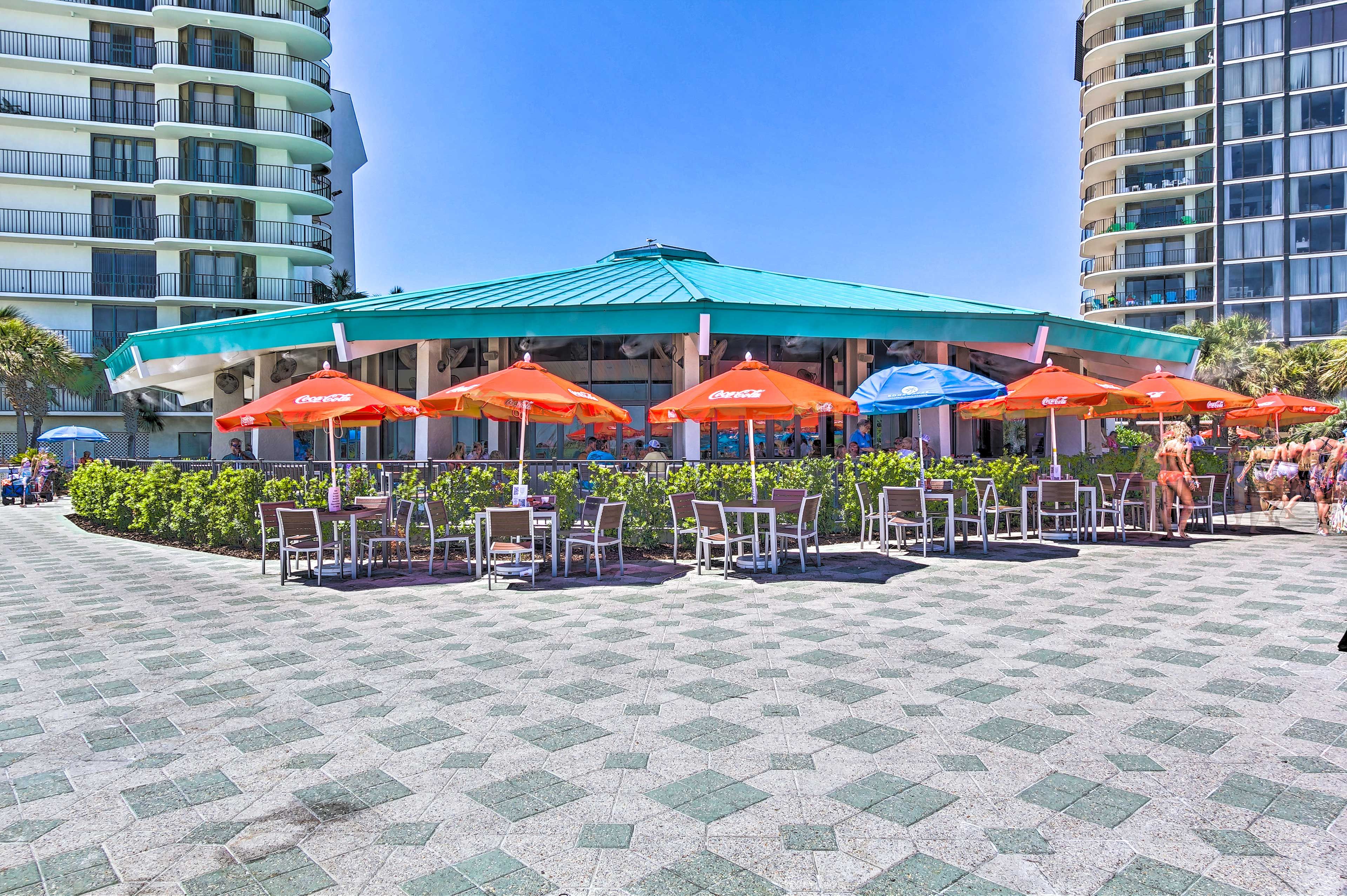Grab a bite or a drink at the on-site restaurant & bar.