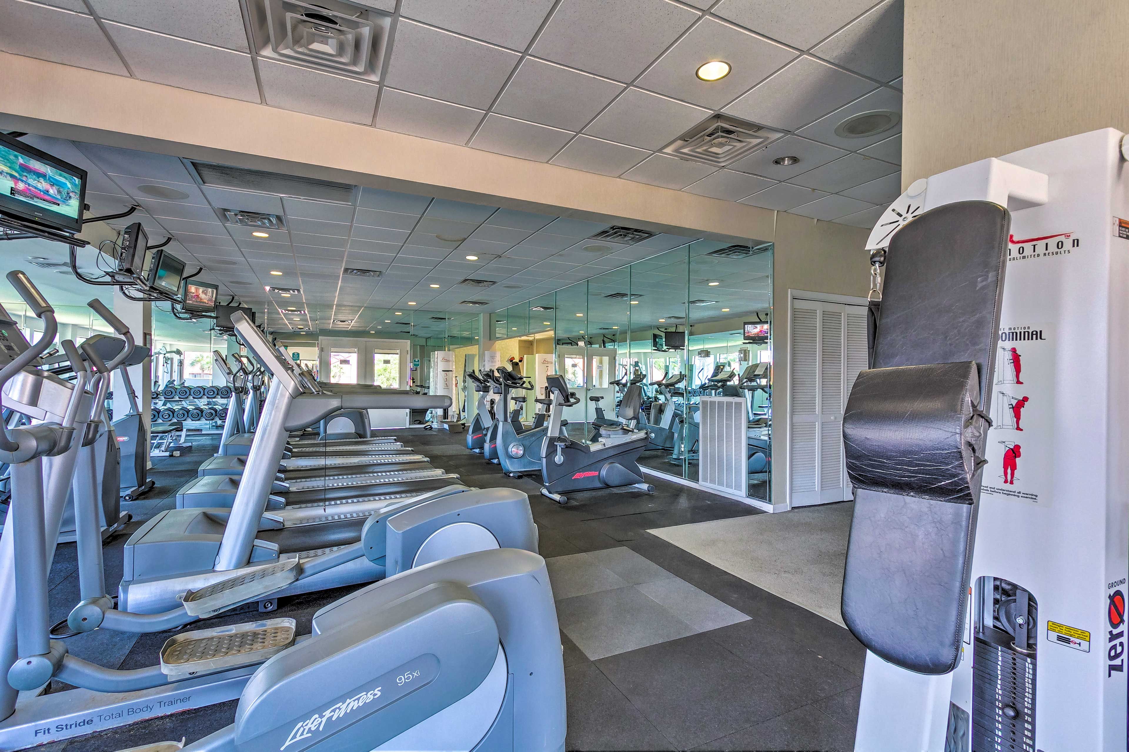 Work up a sweat before lounging in the sun!