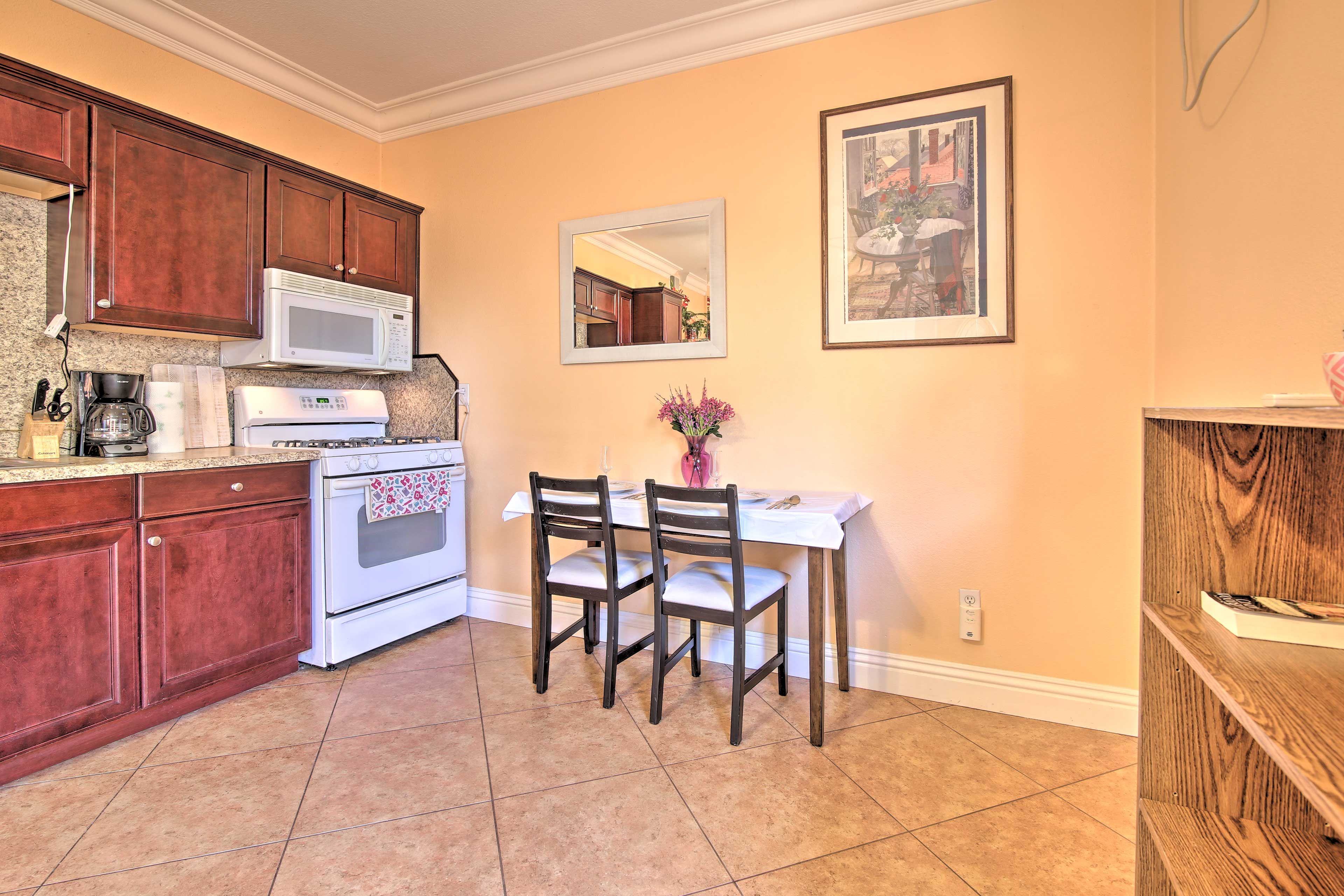 Enjoy all of your meals at the dining table.