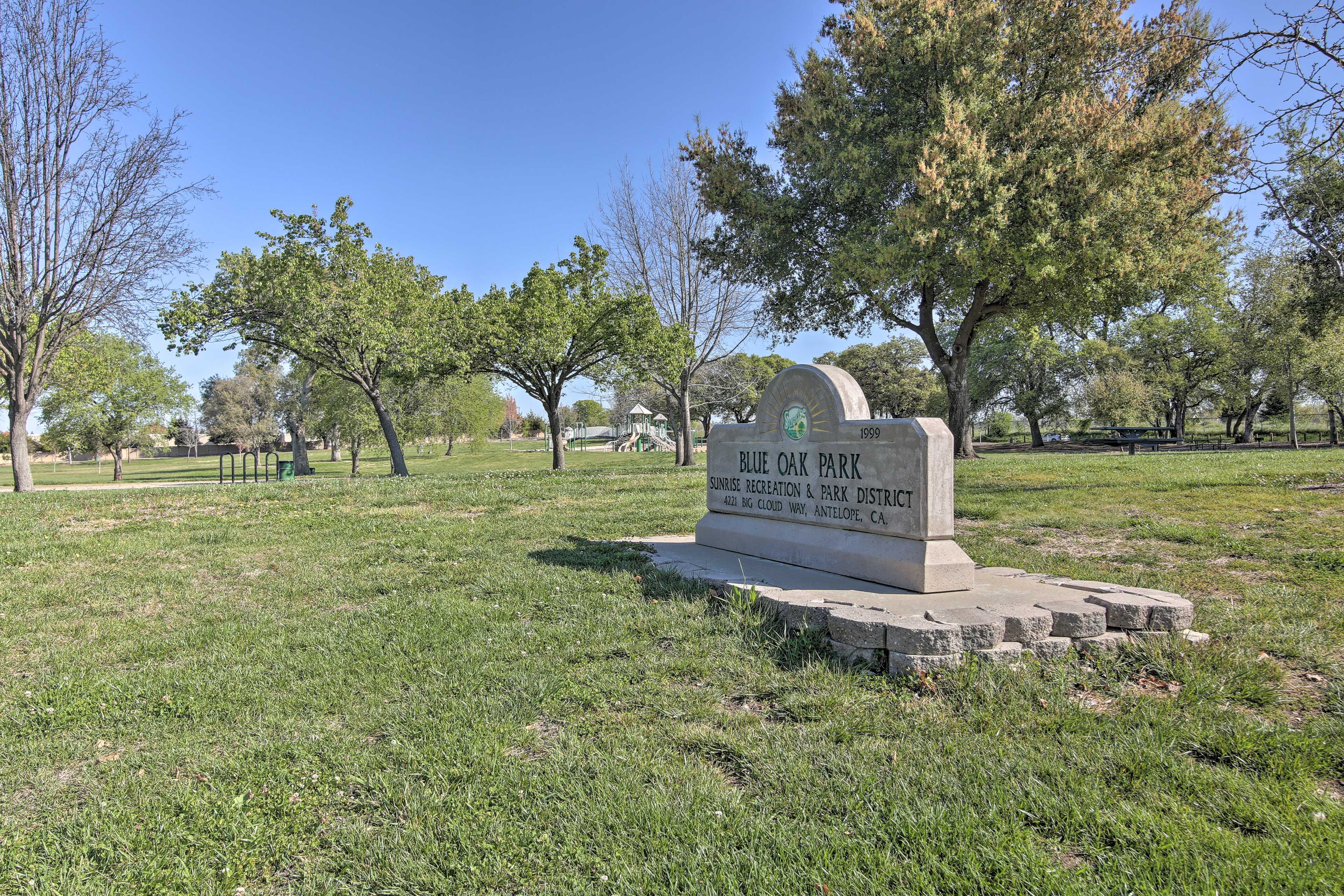 Take a walk to several nearby parks.
