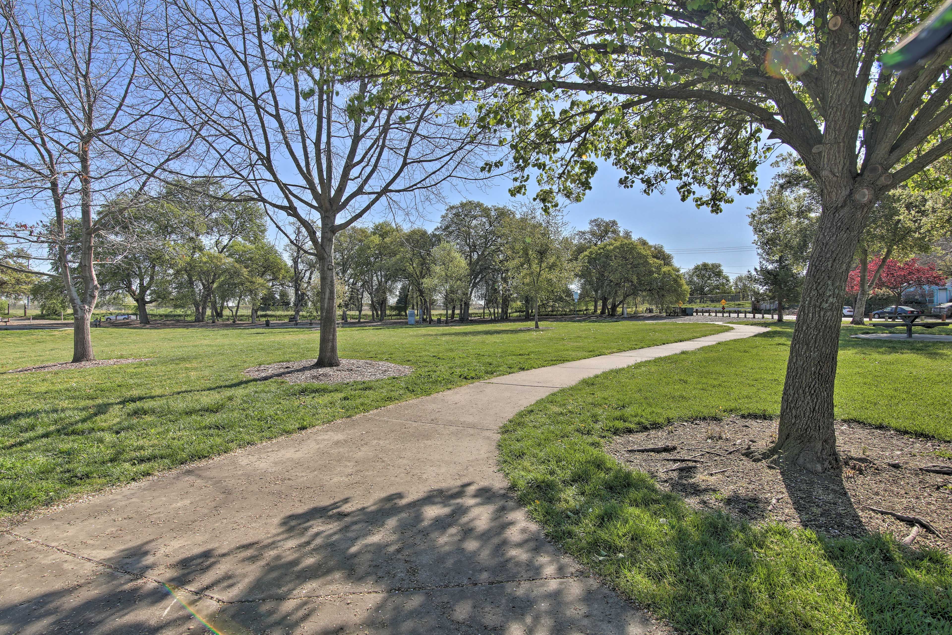 Go for a leisurely stroll through Blue Oak Park.