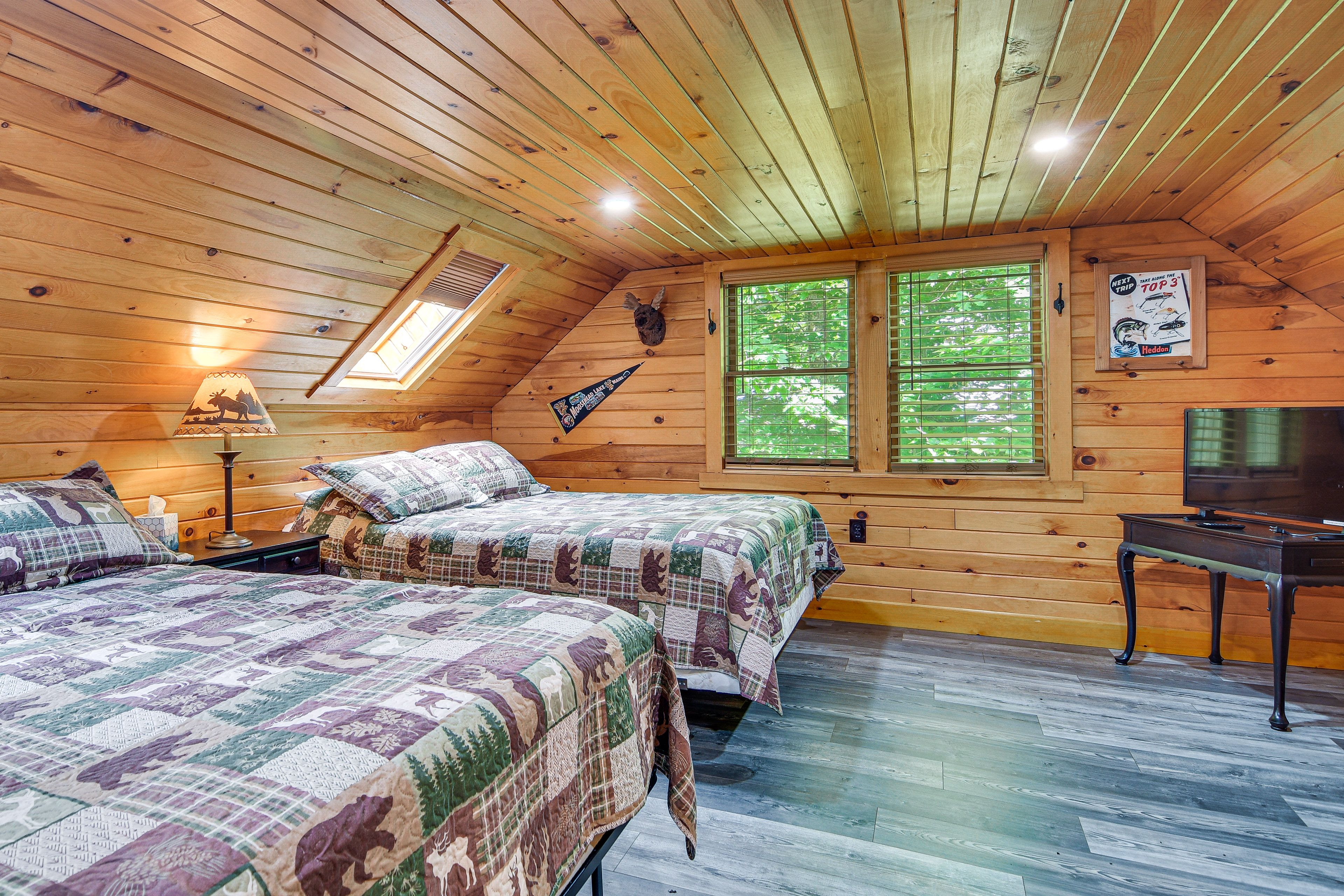 Bedroom 3 | Upper Level | 2 Queen Beds | Laundry Closet | Washer/Dryer