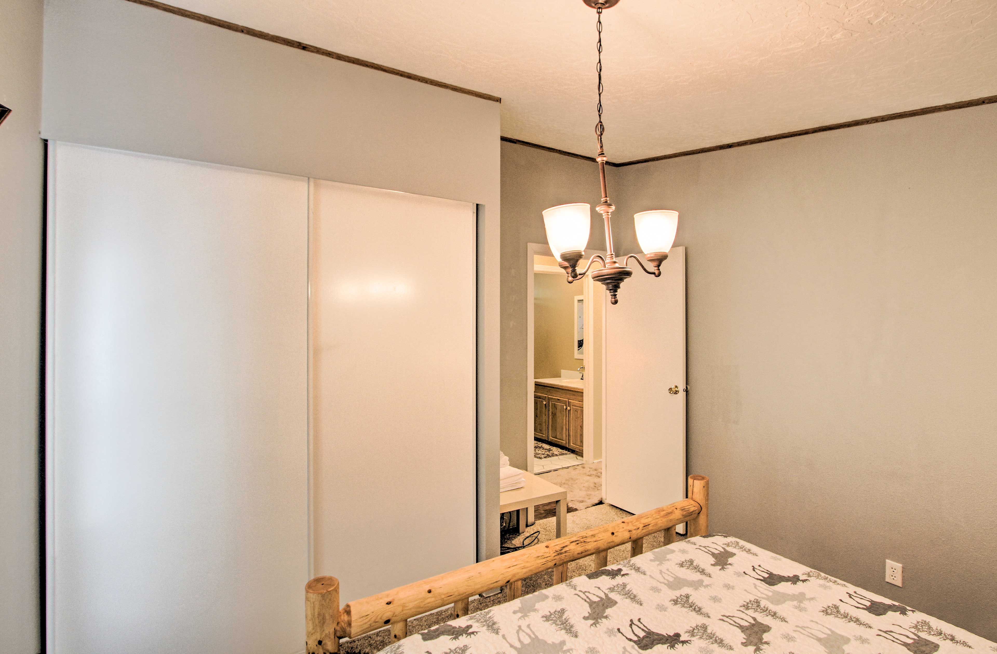 You'll have ample closet space for your luggage.