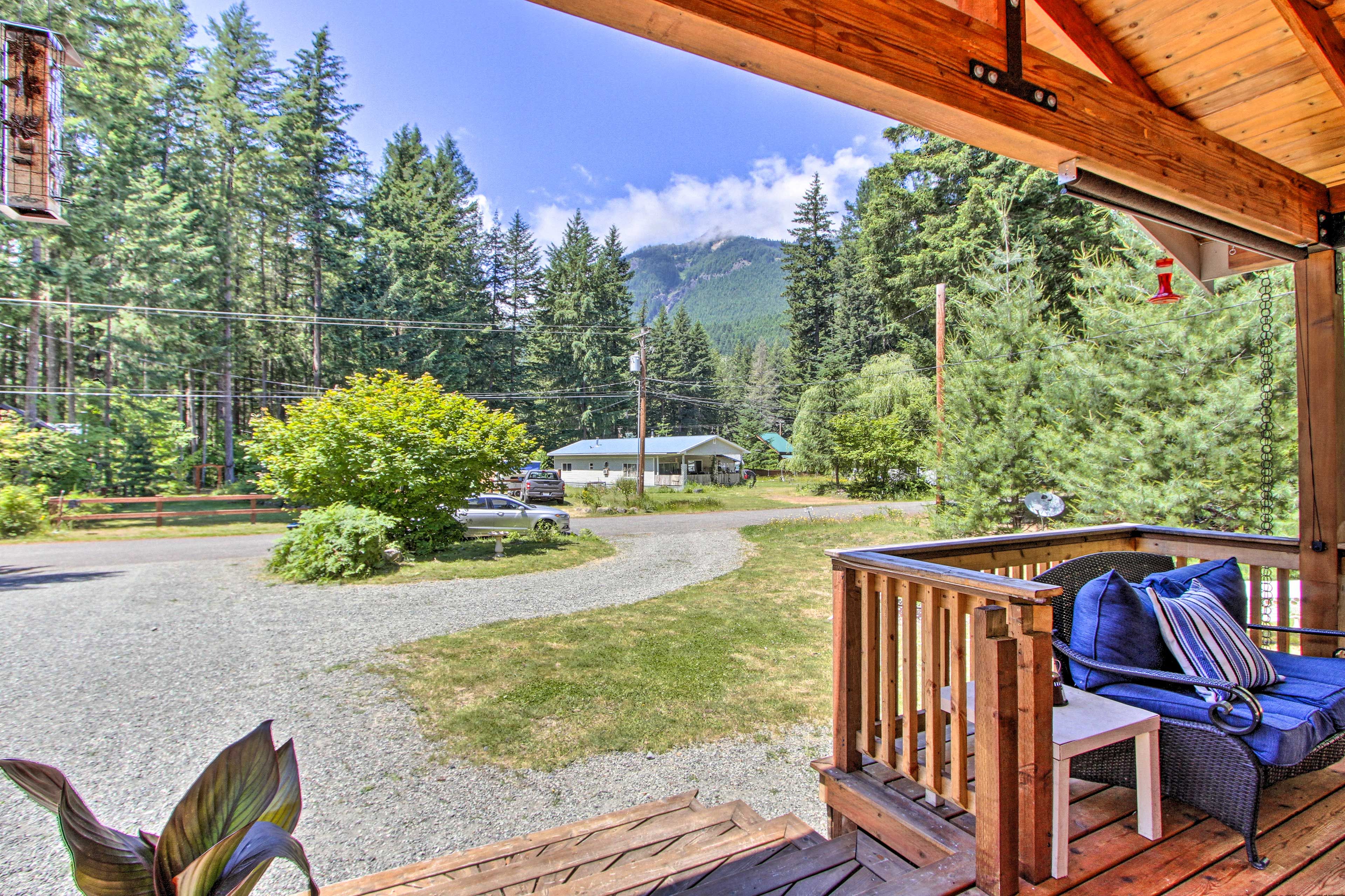 Enjoy peaceful mountain views.