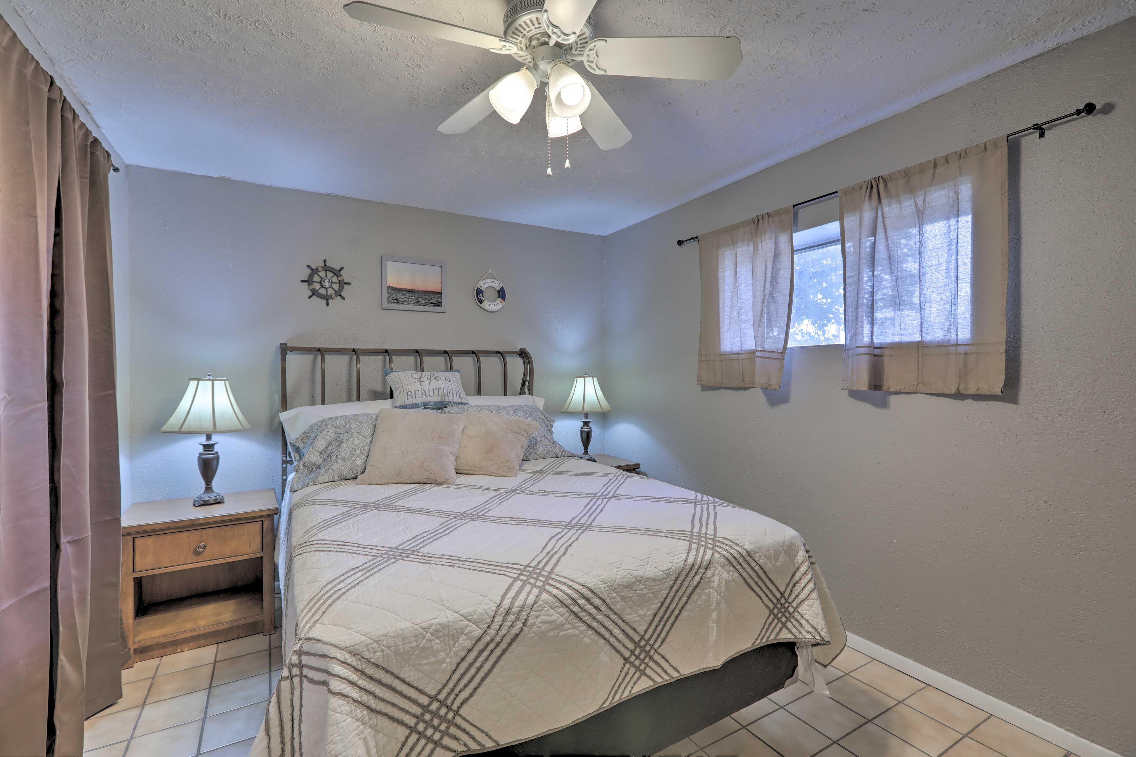 The second bedroom also features a queen bed.