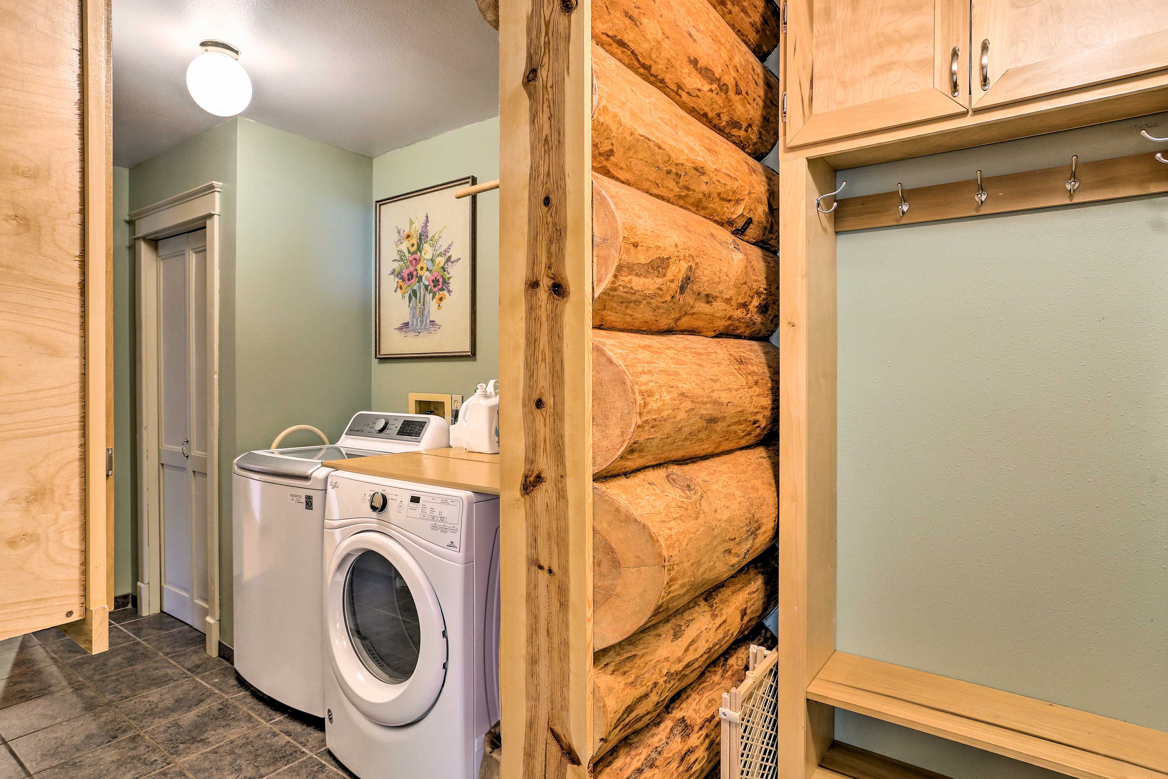 A washer and dryer make for a hassle-free stay.