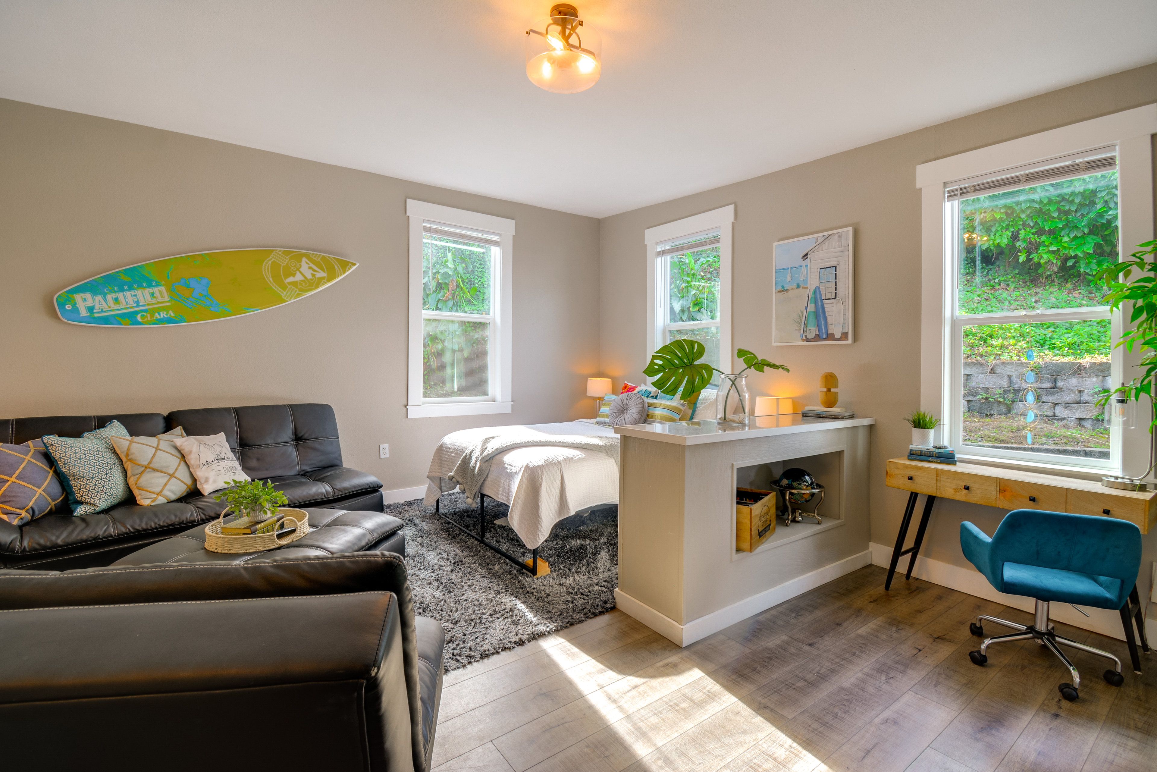 Bedroom 3 | Queen Bed | King Futon | Laptop-Friendly Workspace