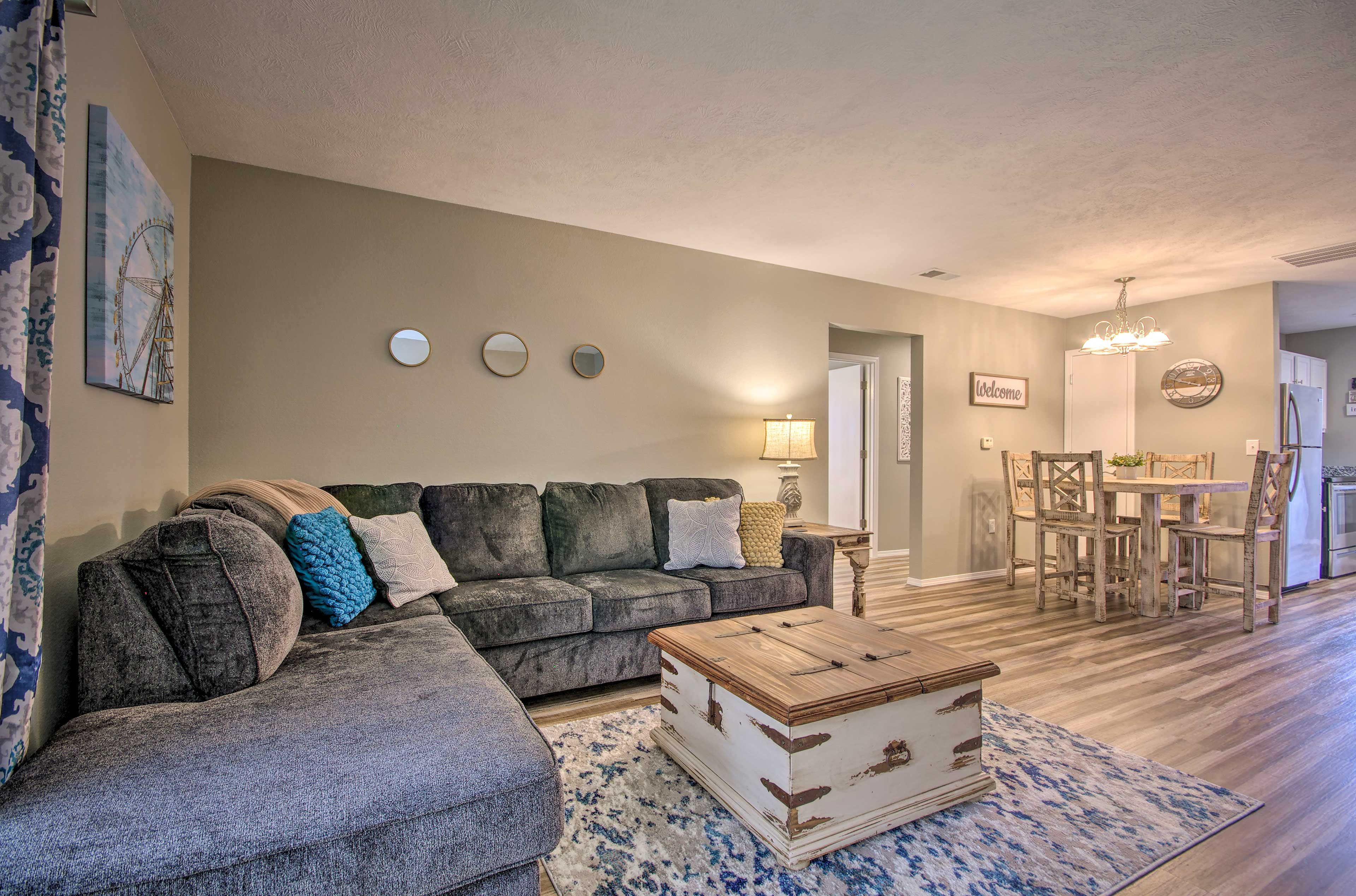 Kick back on the wraparound couch in between adventures.
