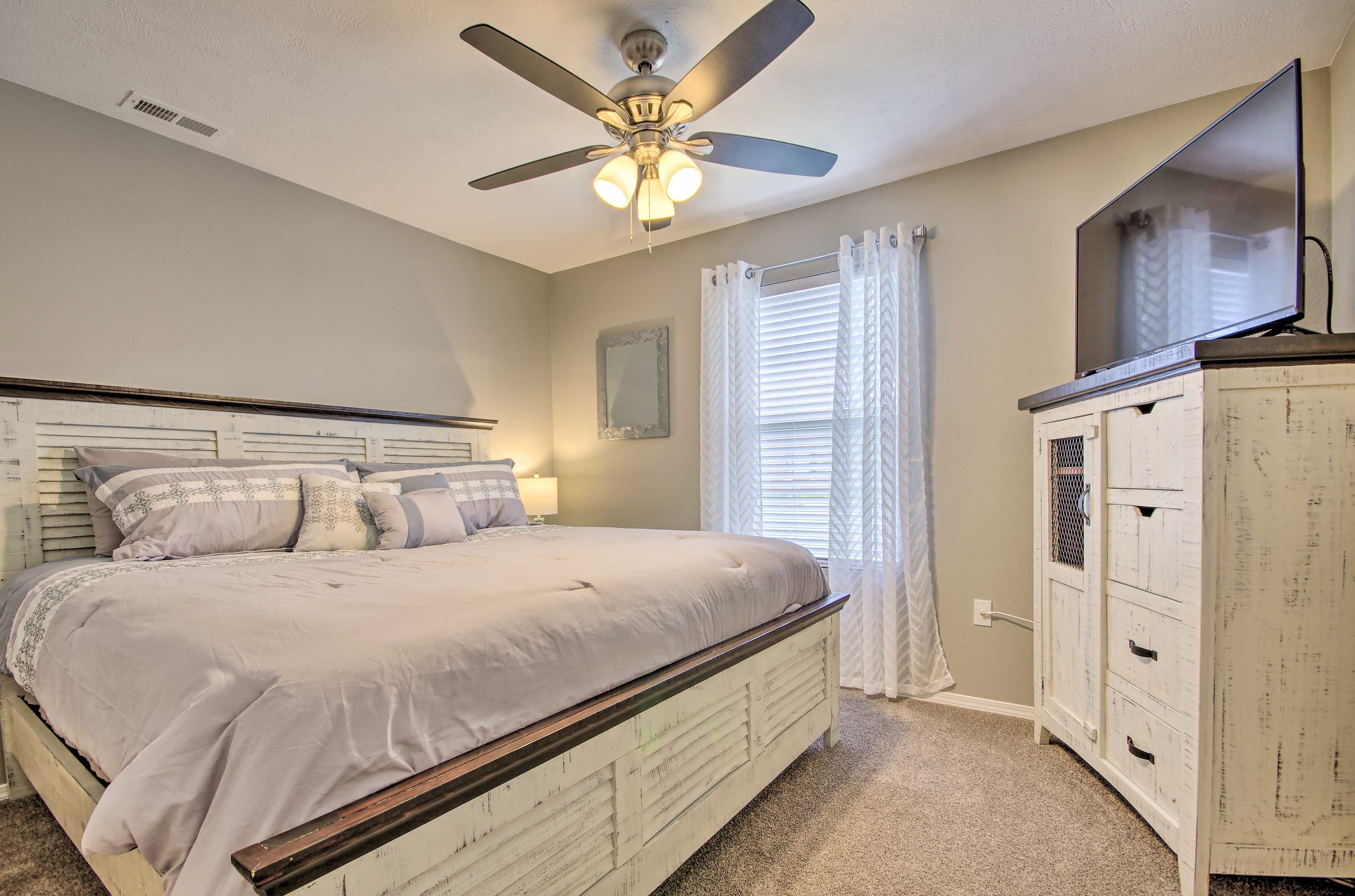 The second bedroom also features a king bed.