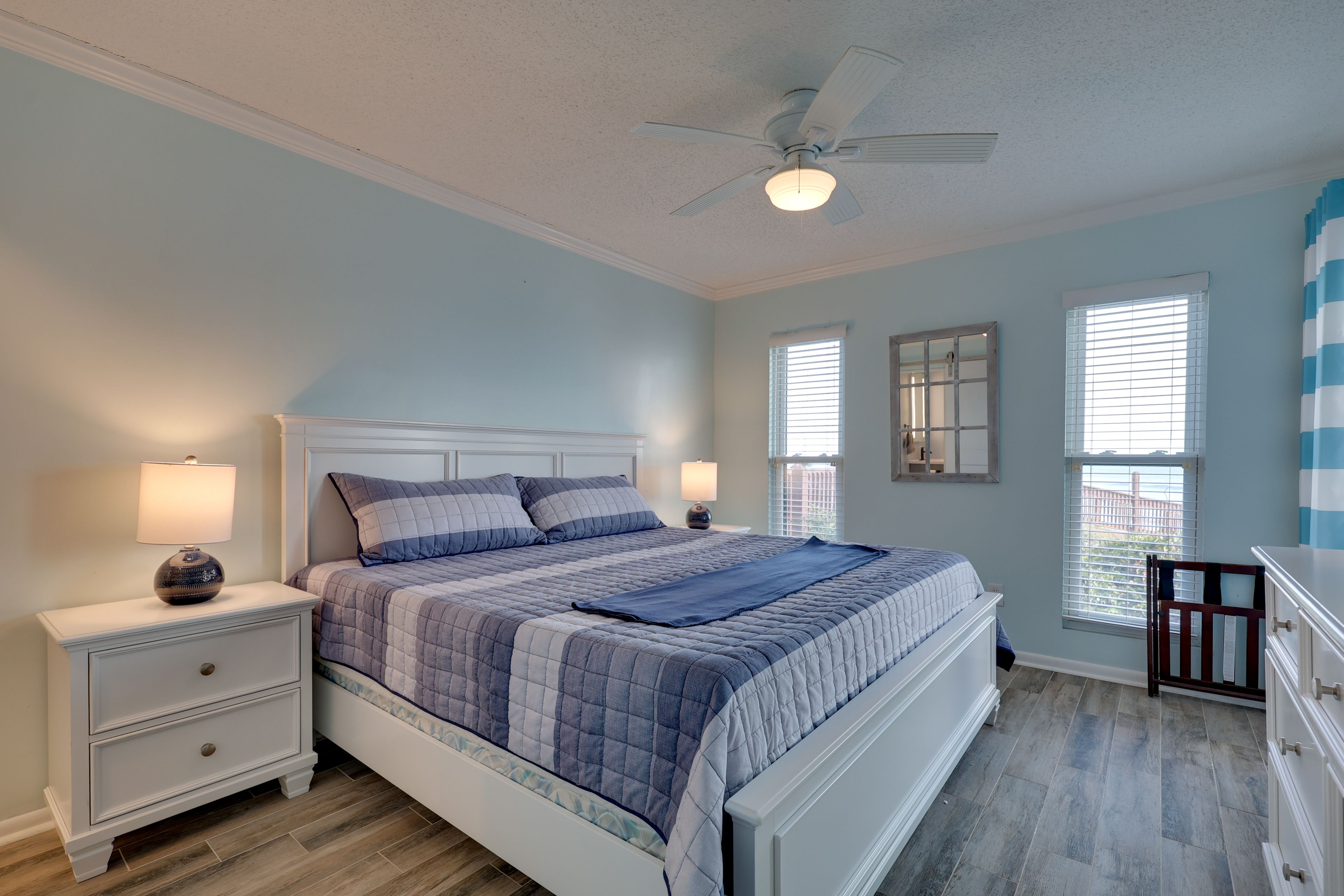 Bedroom 1 | King Bed | Linens Provided | Patio Access | En-Suite Bathroom