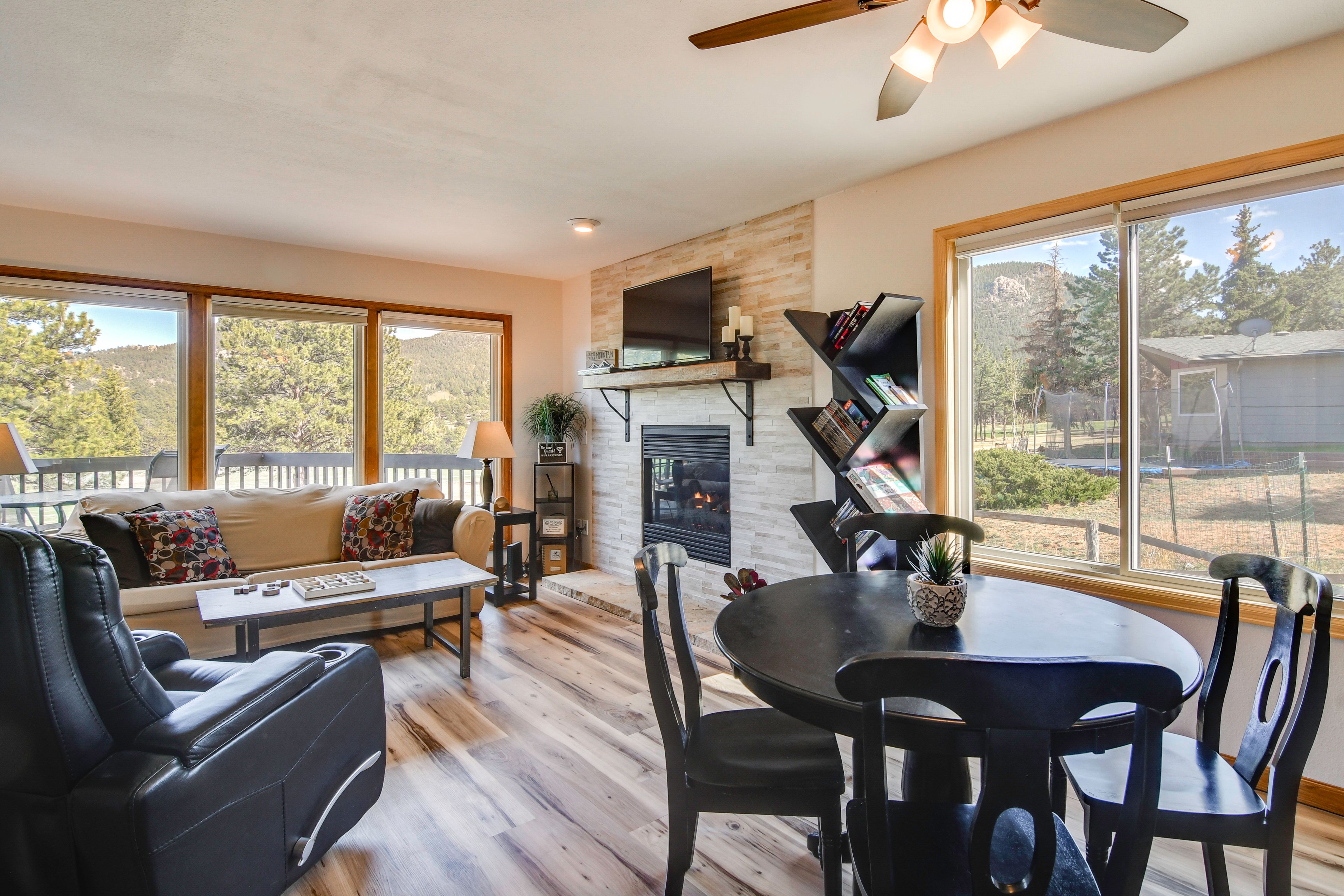 Estes Park Vacation Rental | 2BR | 1.5BA | 1,240 Sq Ft | Stairs to Access