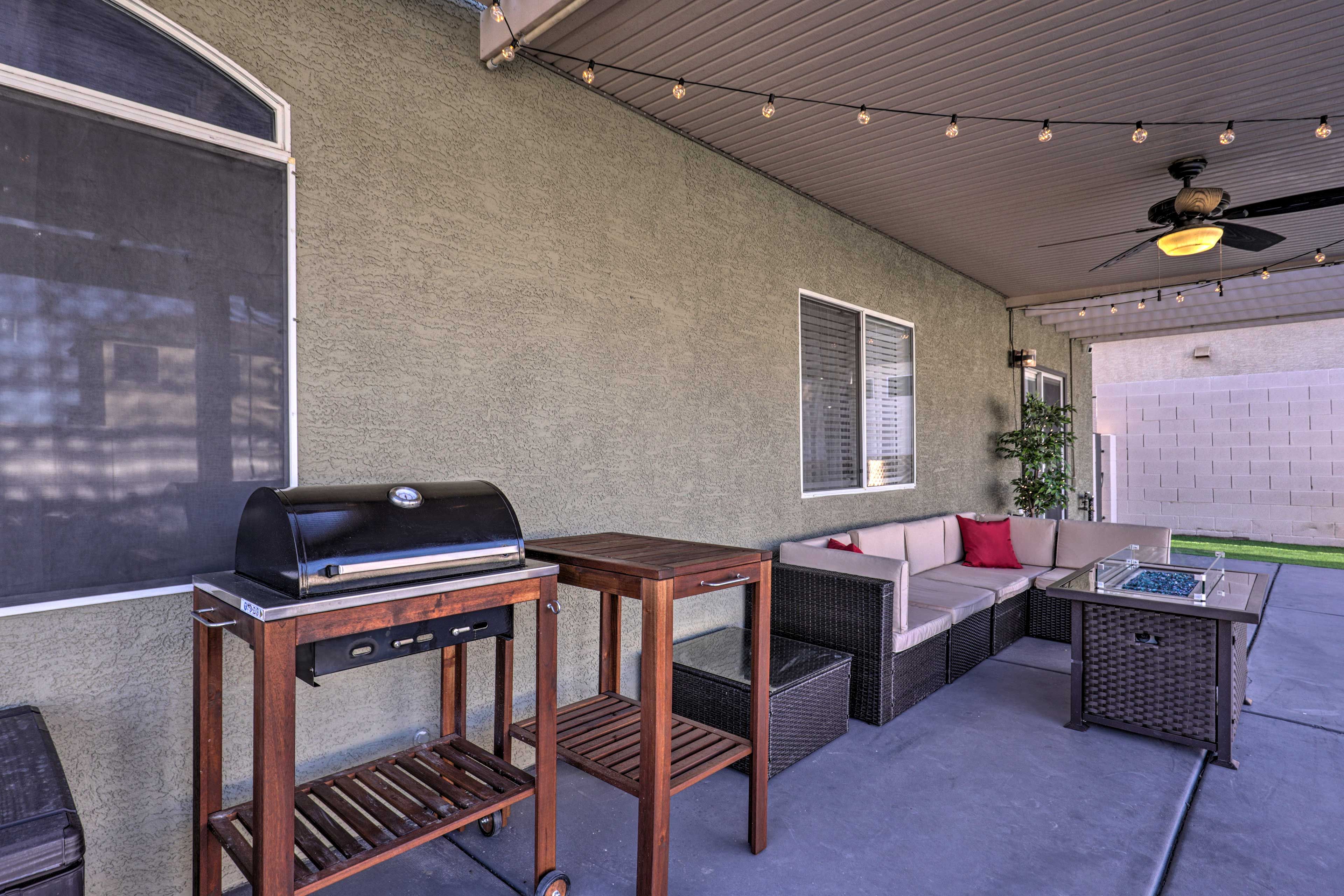 Throw some steaks on the gas grill and treat everyone to a barbecue dinner.