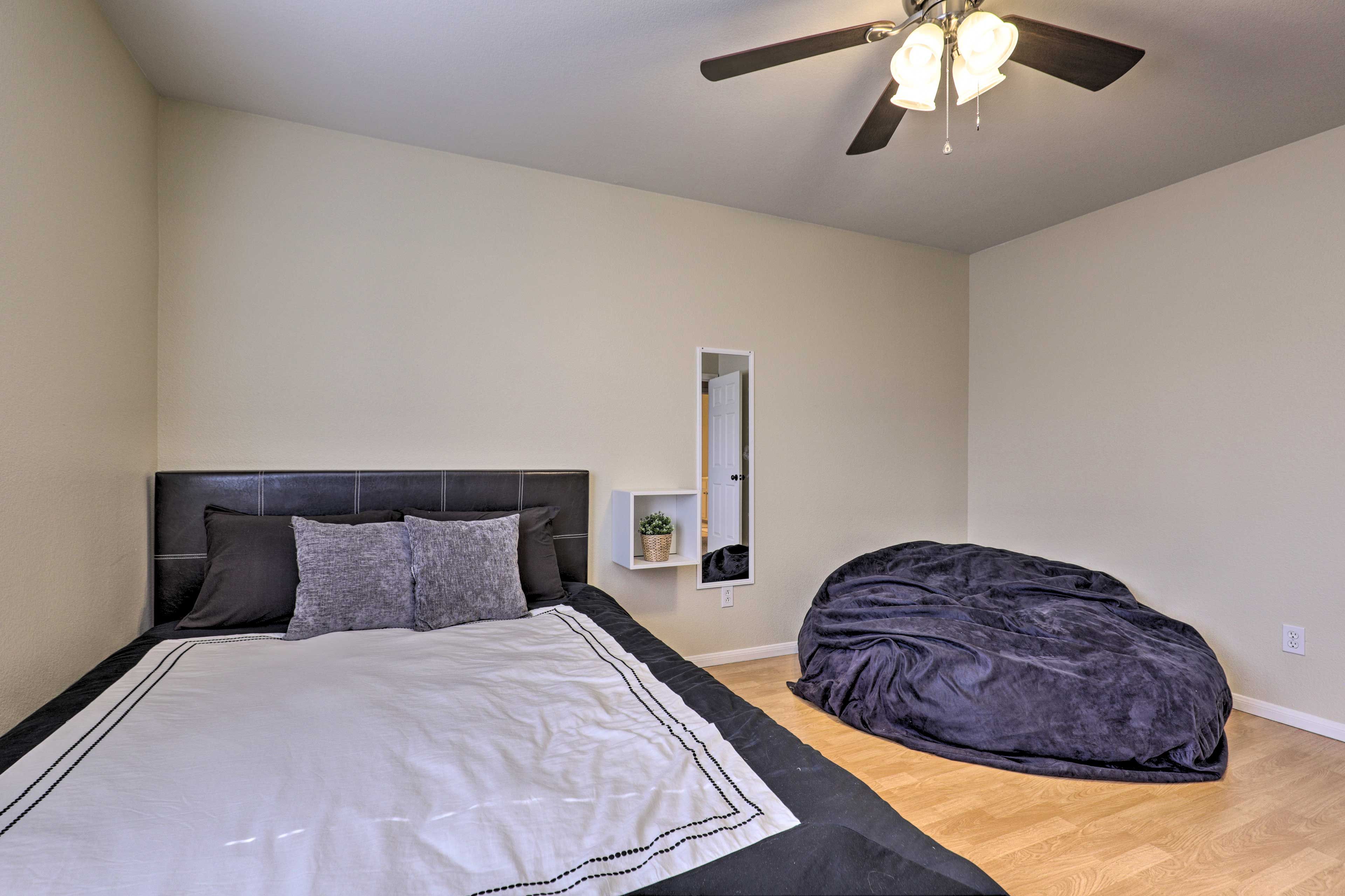 Stay cool at night under the ceiling fans.