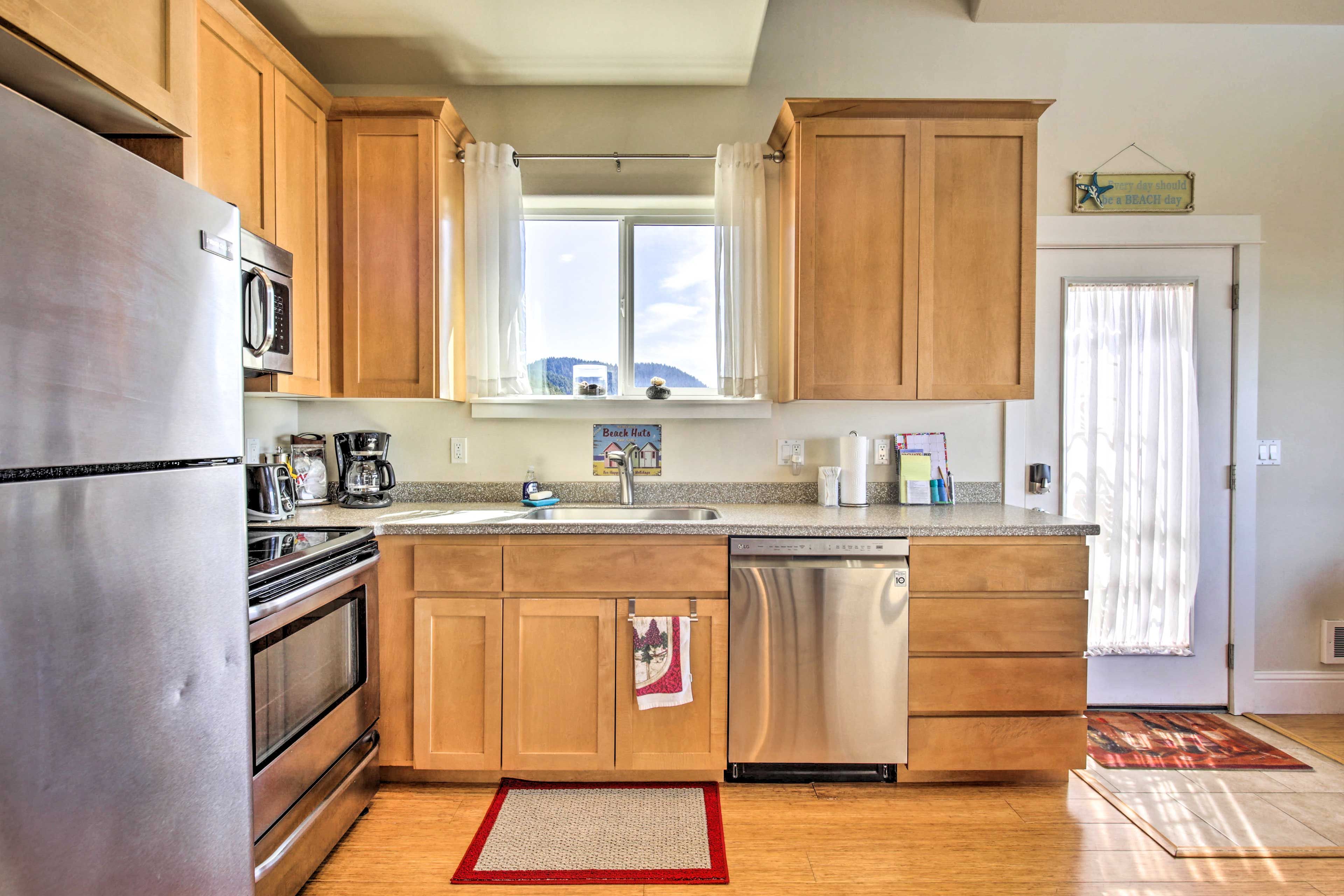 Load the dishwasher for easy clean-up after a shared dinner.