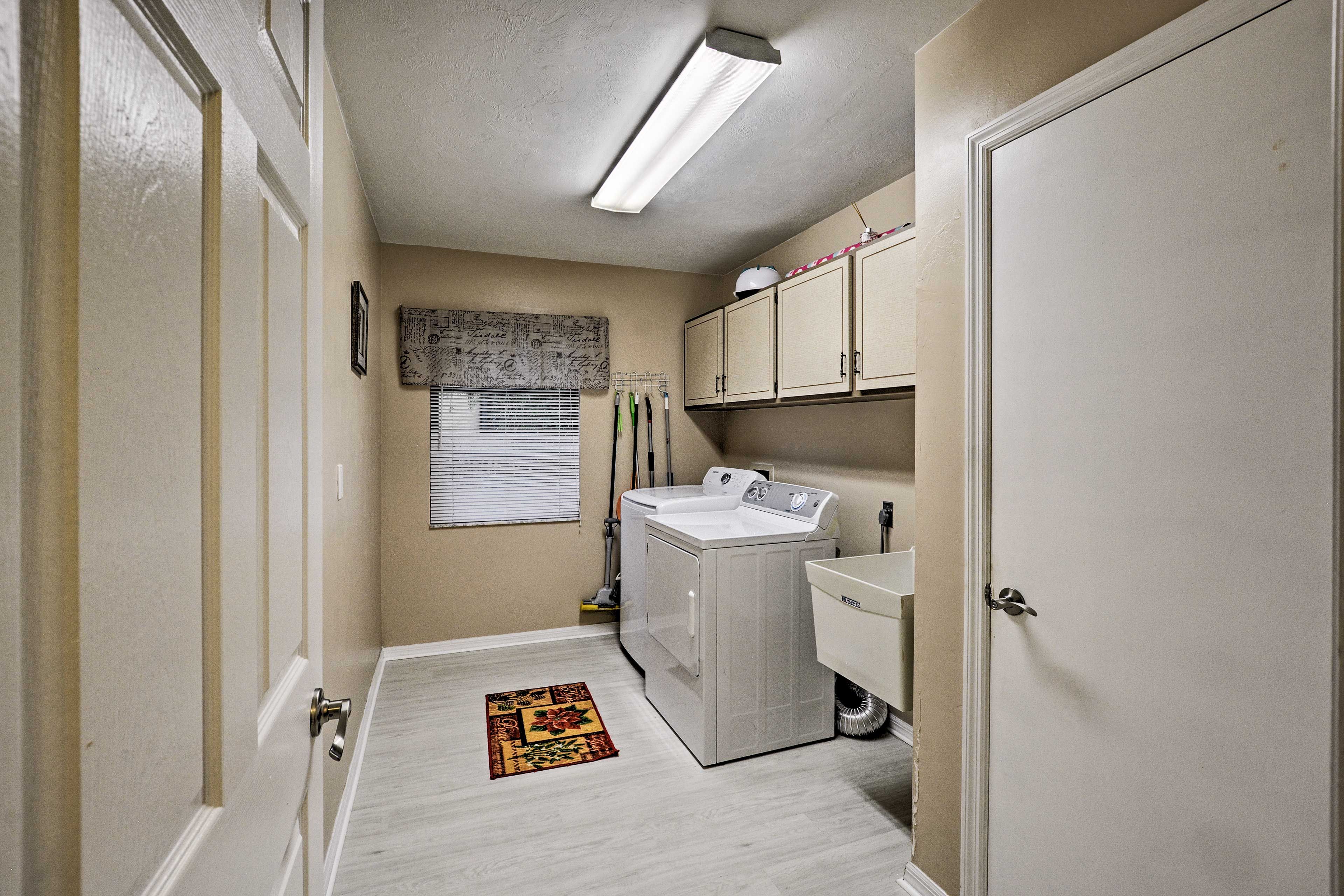Keep all your pool clothes fresh in the washer/dryer.